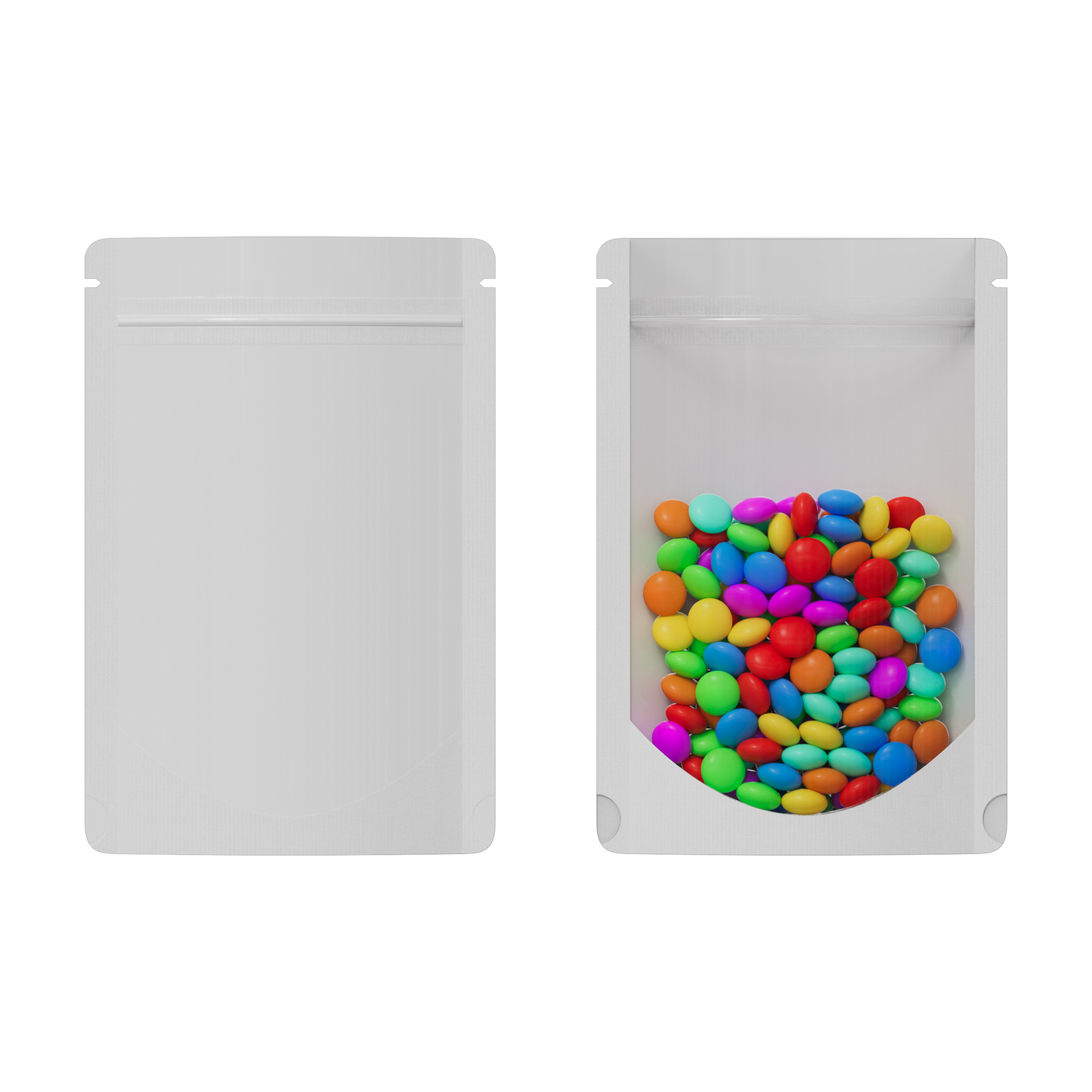 Glossy Half Polar White Metallic Mylar Foil Stand Strong Glossy Half Polar White Metallic Mylar Foil Stand Strong