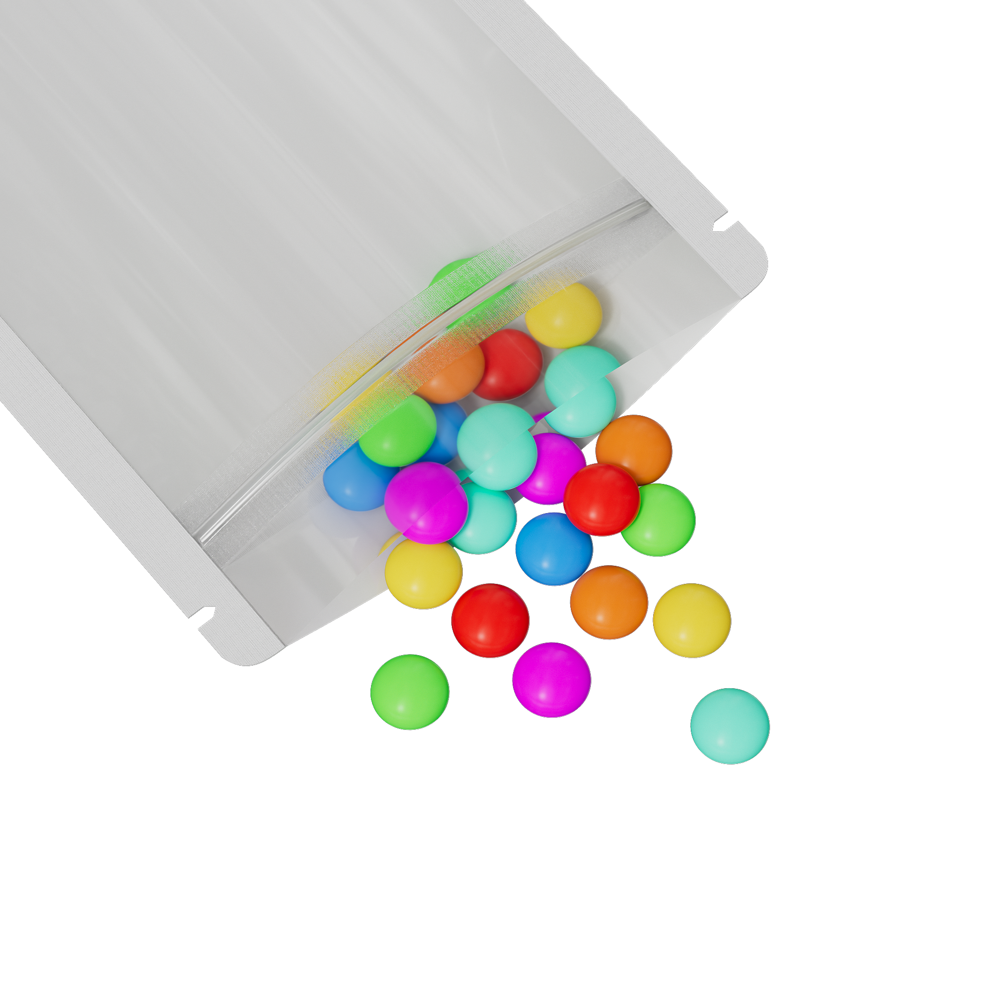 Glossy Half Polar White Metallic Mylar Foil Stand Strong Glossy Half Polar White Metallic Mylar Foil Stand Strong
