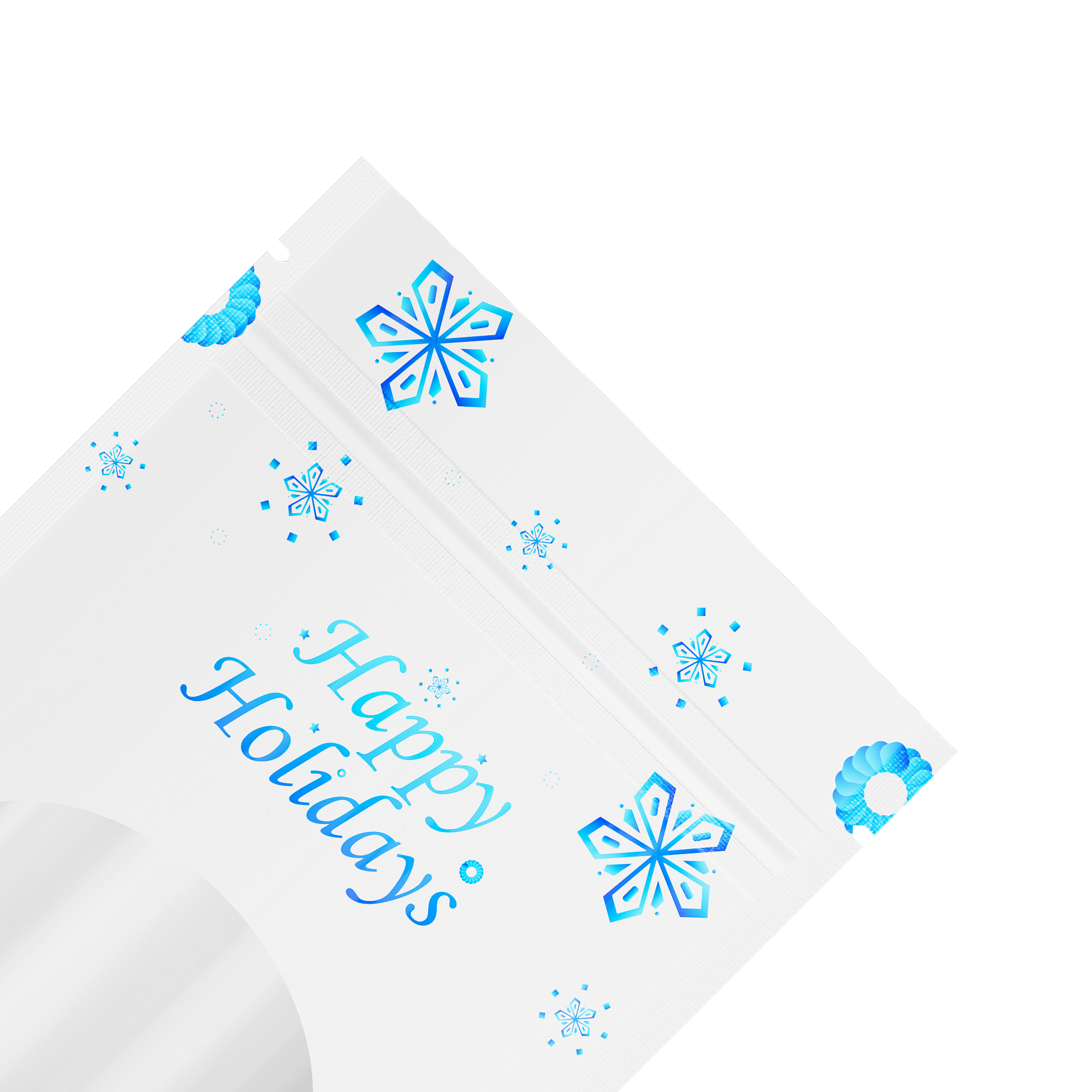 Glossy Happy Holidays Round Window Plastic and Mylar Stand Glossy Happy Holidays Round Window Plastic and Mylar Stand