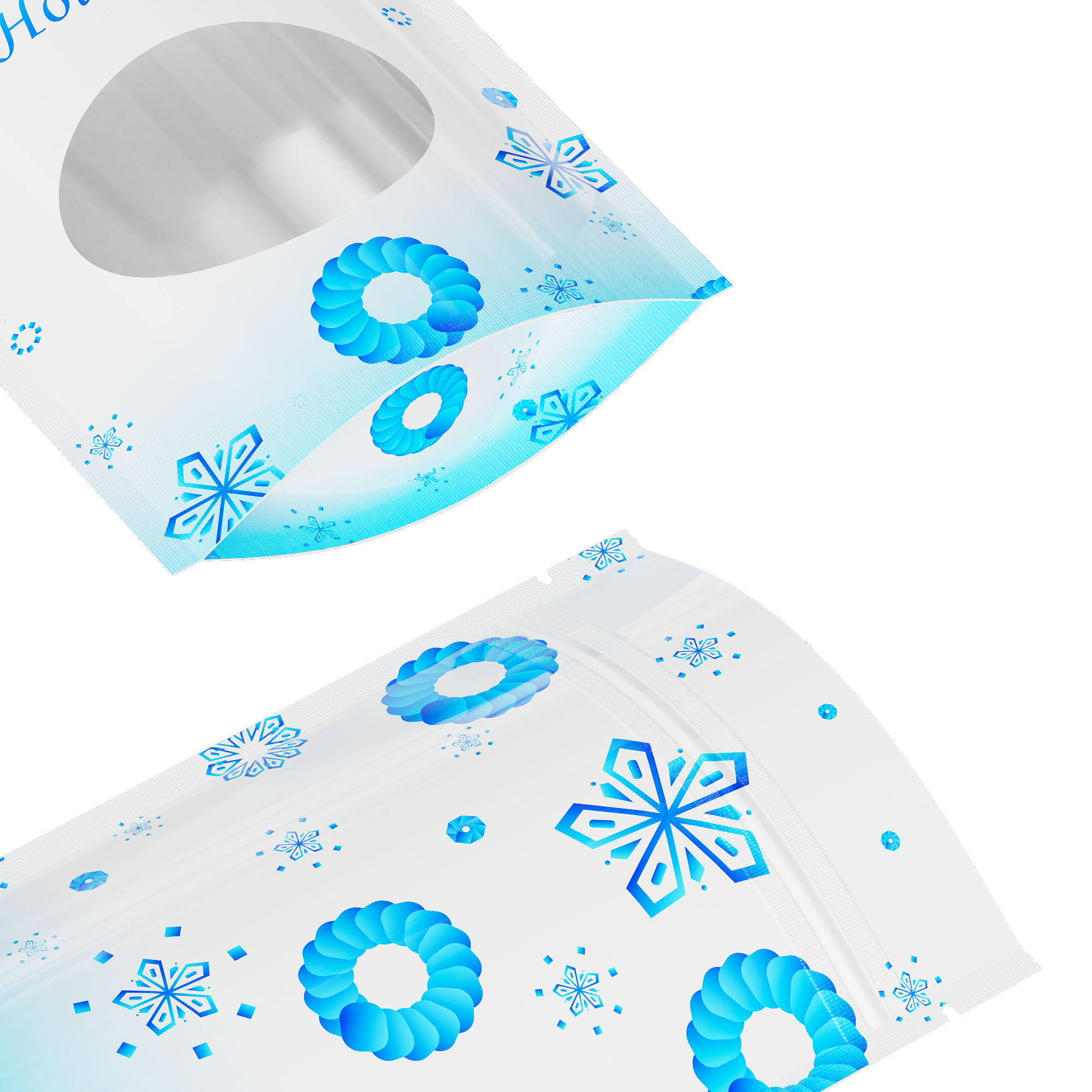 Glossy Happy Holidays Round Window Plastic and Mylar Stand Glossy Happy Holidays Round Window Plastic and Mylar Stand