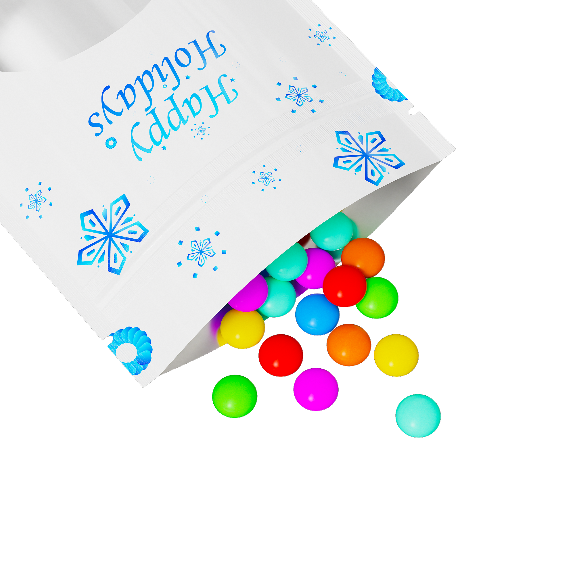 Glossy Happy Holidays Round Window Plastic and Mylar Stand Glossy Happy Holidays Round Window Plastic and Mylar Stand
