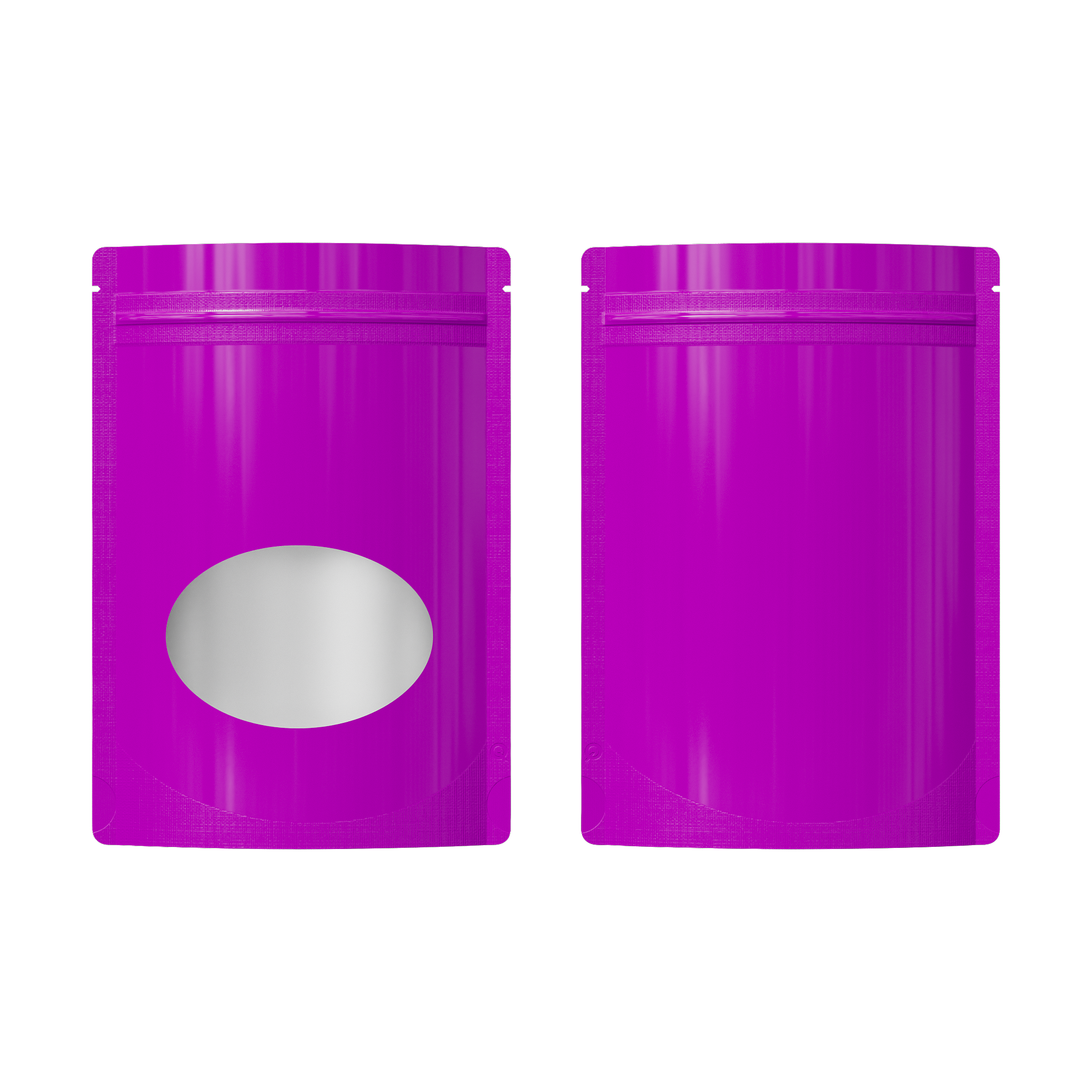 Glossy Hazy Purple Round Window Plastic and Mylar Stand