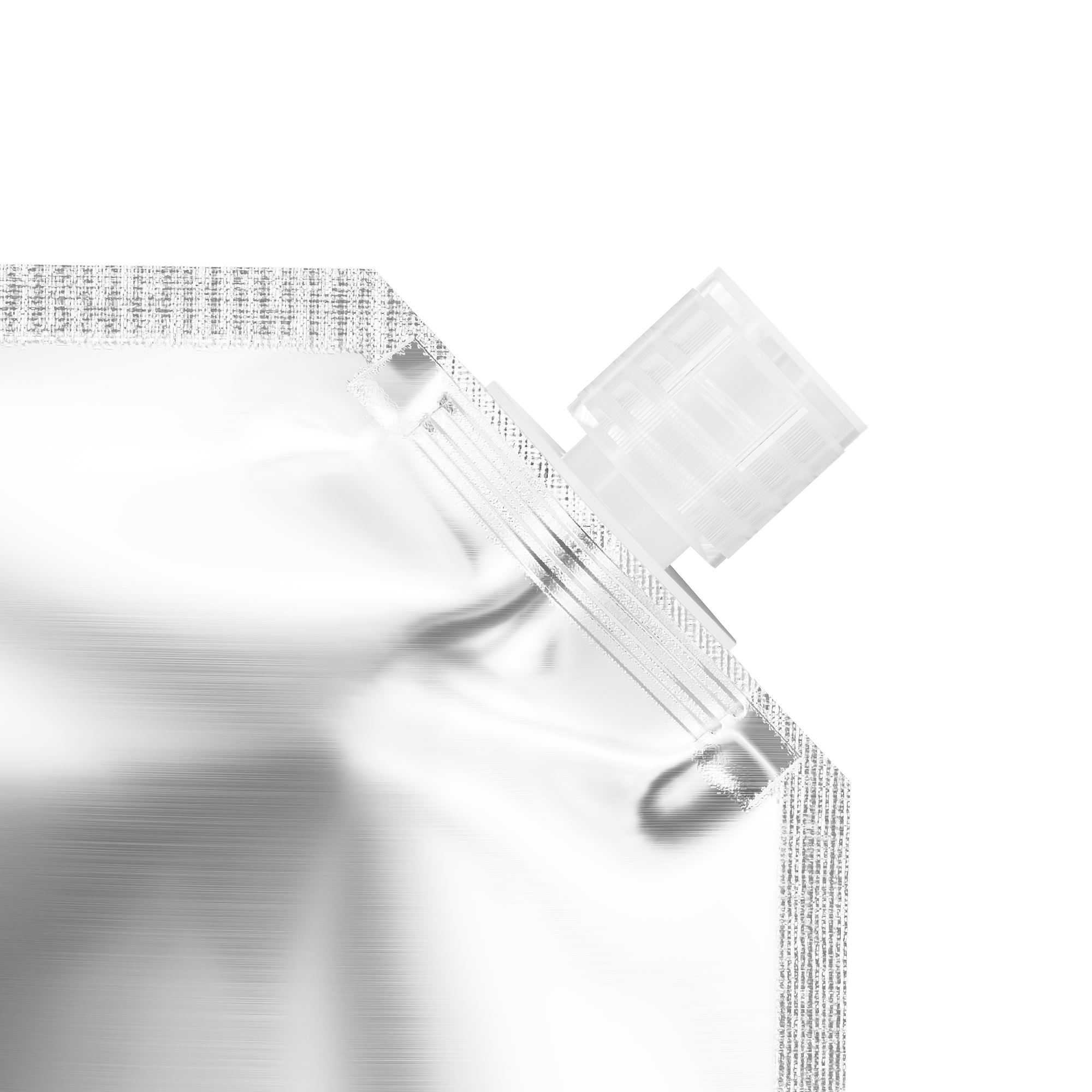 Glossy Iron Silver Stand Pouch with Corner Wide Mouth Flip Glossy Iron Silver Stand Pouch with Corner Wide Mouth Flip