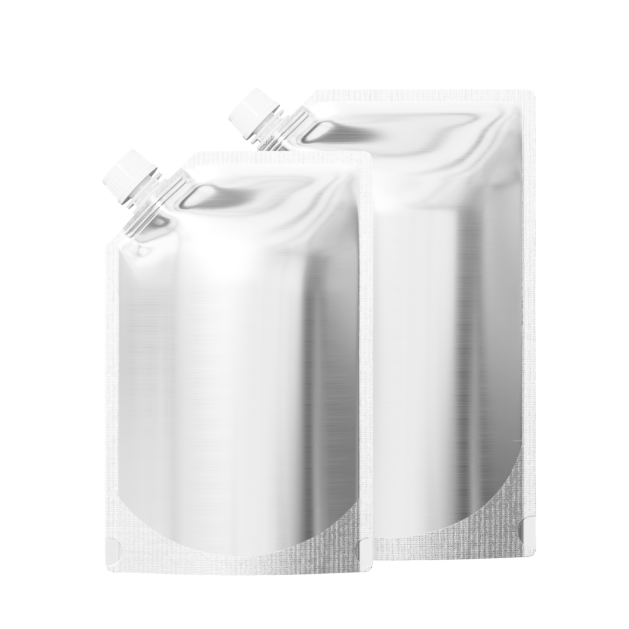 Glossy Iron Silver Stand Pouch with Corner Wide Mouth Twist Glossy Iron Silver Stand Pouch with Corner Wide Mouth Twist