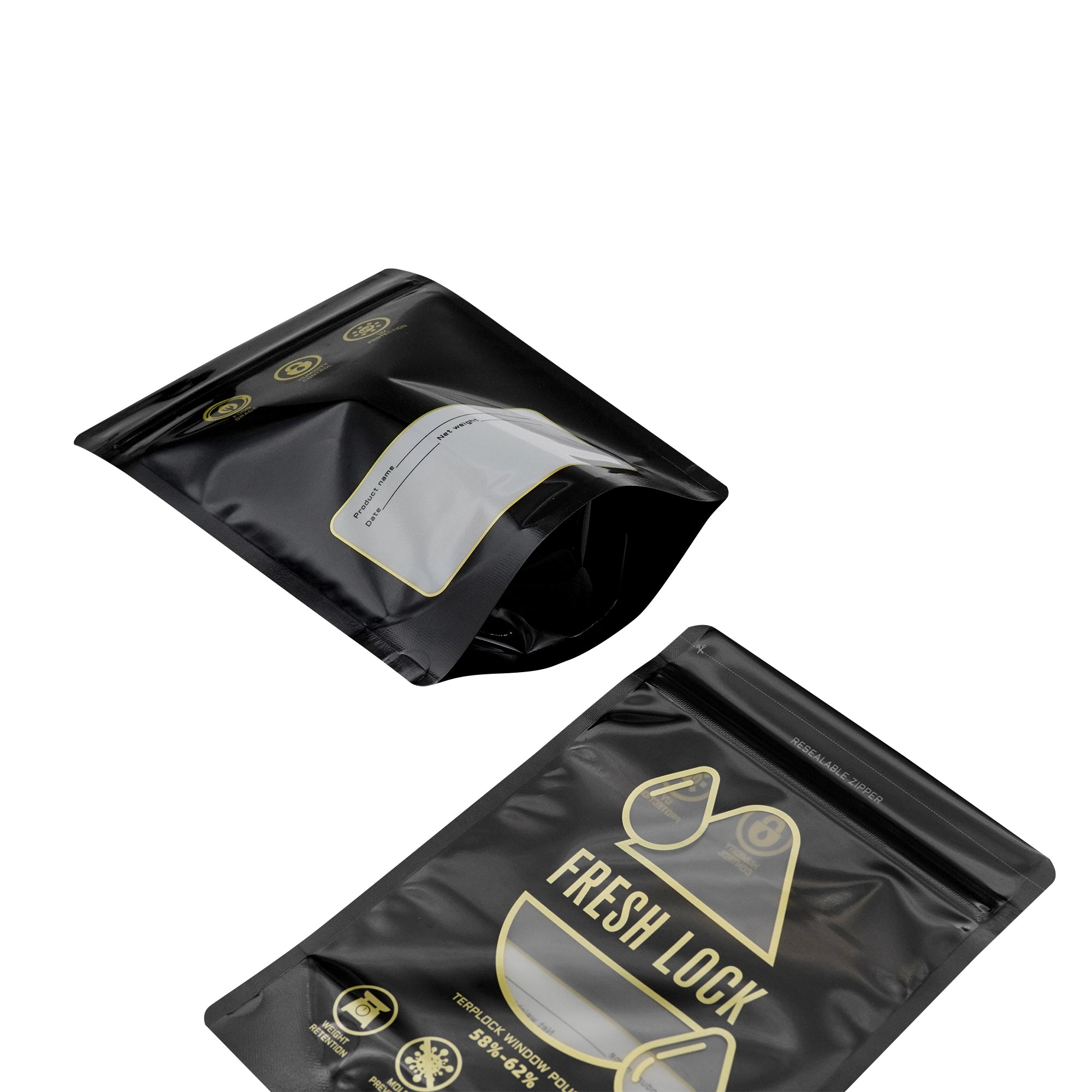 Glossy Mirror Black with Clear Window Curing Smell Proof Glossy Mirror Black with Clear Window Curing Smell Proof