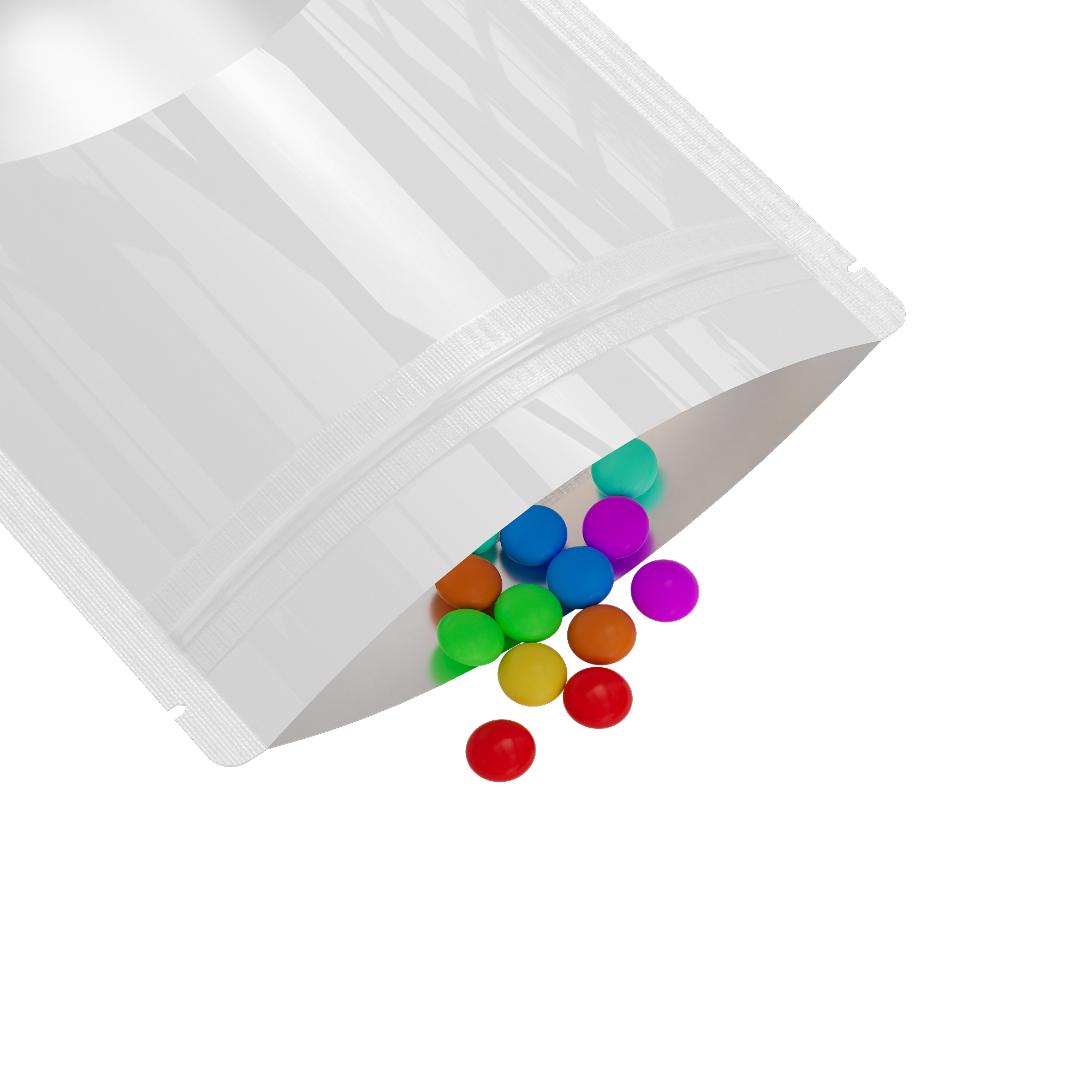Glossy Purity White Round Window Plastic and Mylar Stand Glossy Purity White Round Window Plastic and Mylar Stand