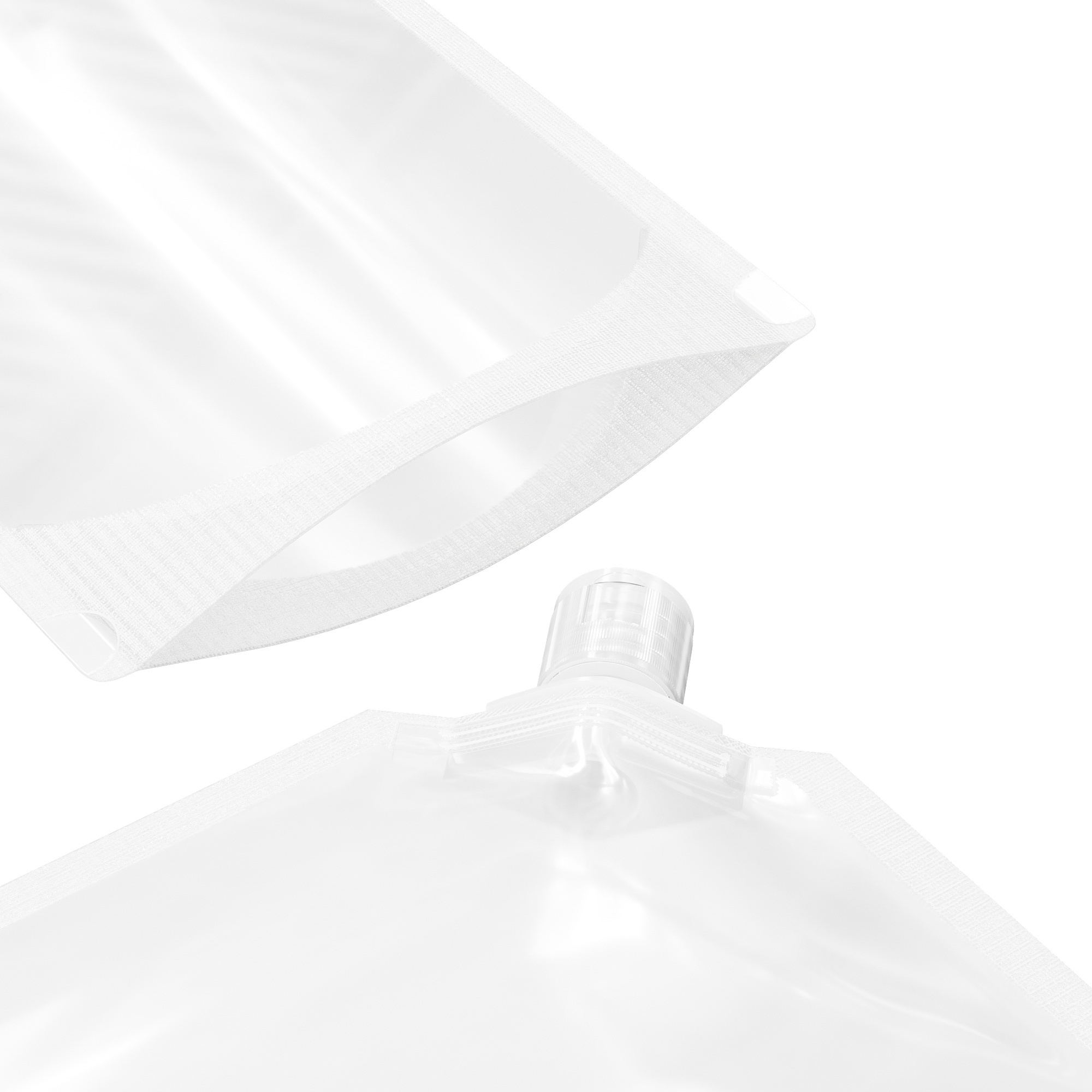 Glossy Quartz Clear Stand Pouch with Corner Wide Mouth Flip Glossy Quartz Clear Stand Pouch with Corner Wide Mouth Flip