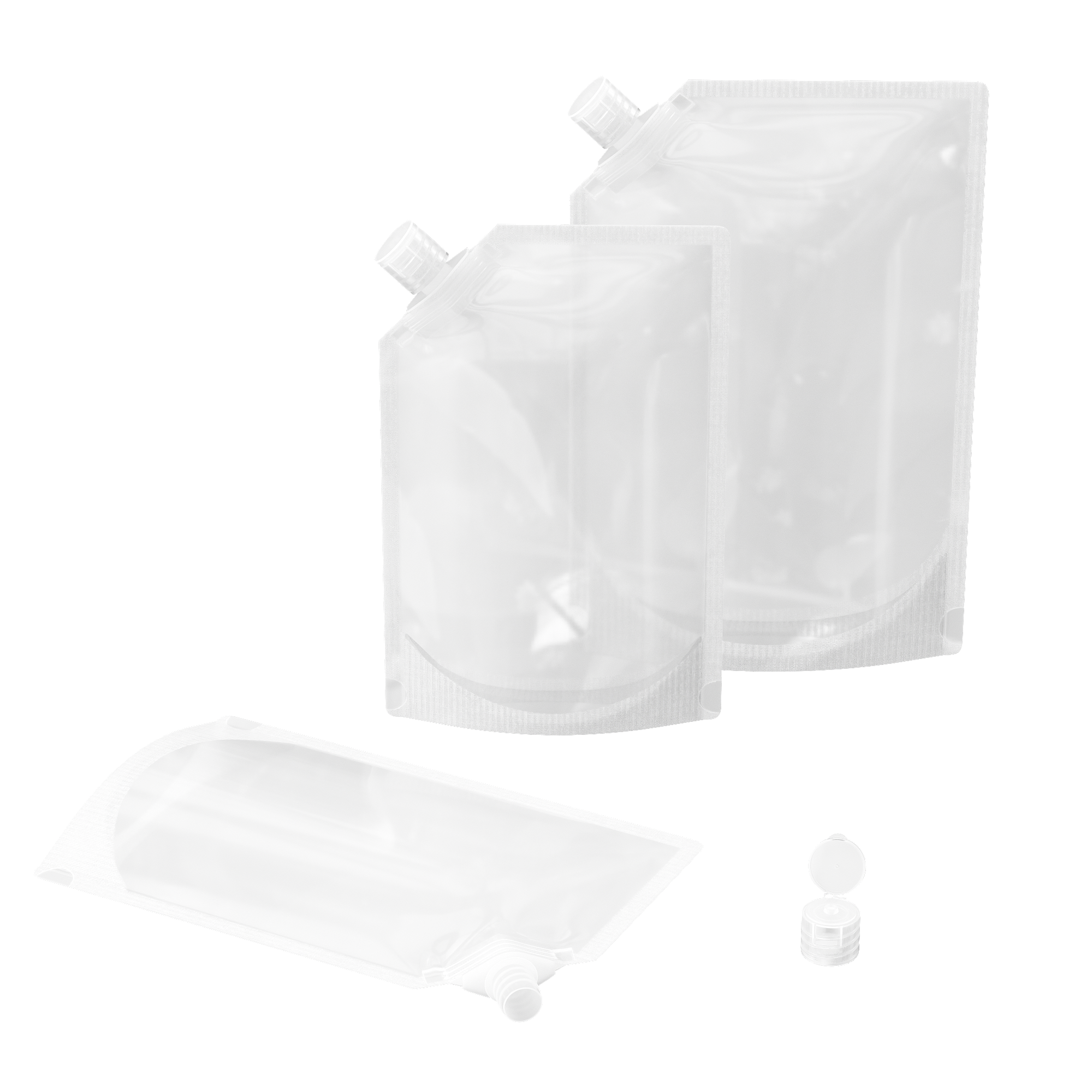 Glossy Quartz Clear Stand Pouch with Corner Wide Mouth Flip Glossy Quartz Clear Stand Pouch with Corner Wide Mouth Flip