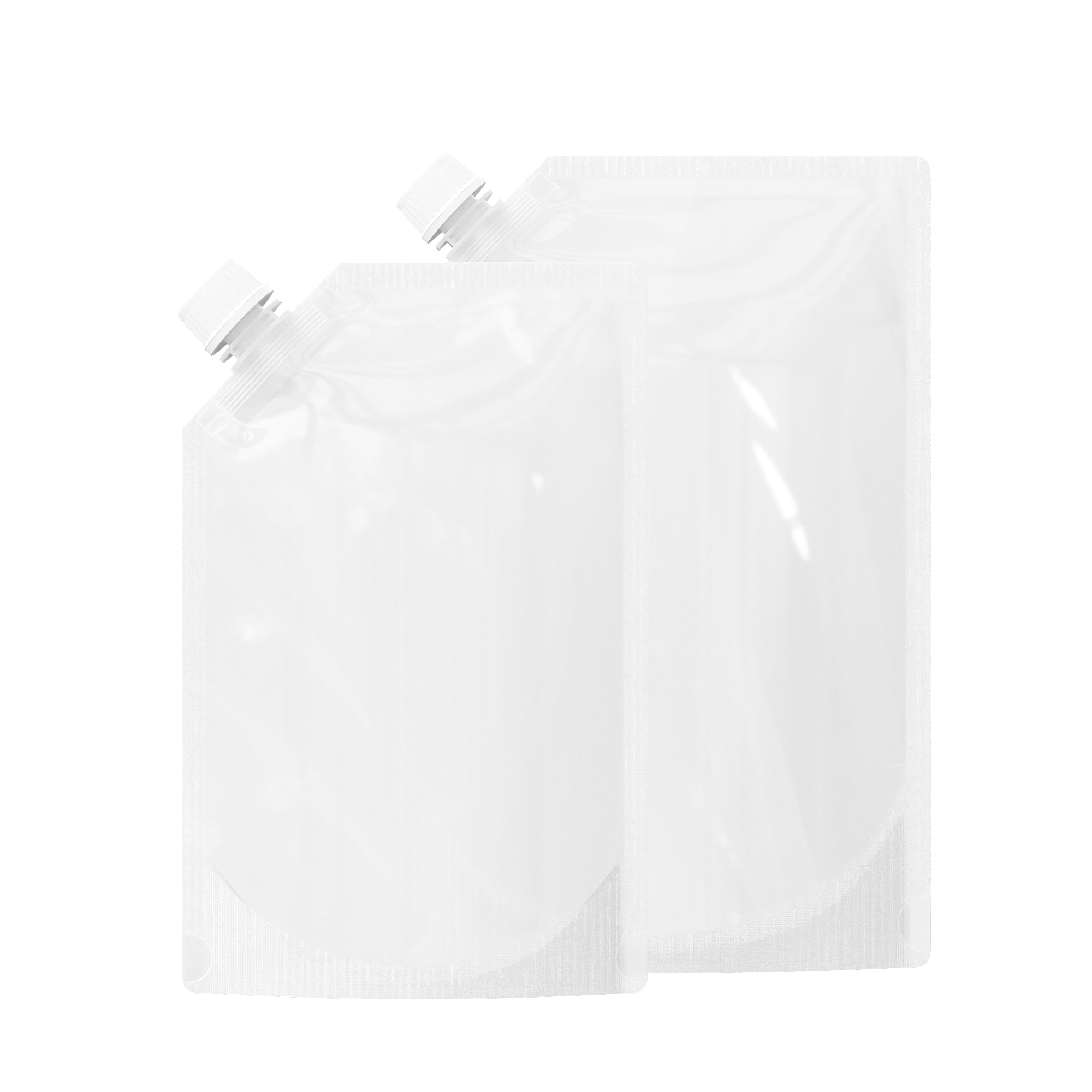 Glossy Quartz Clear Stand Pouch with Corner Wide Mouth Twist