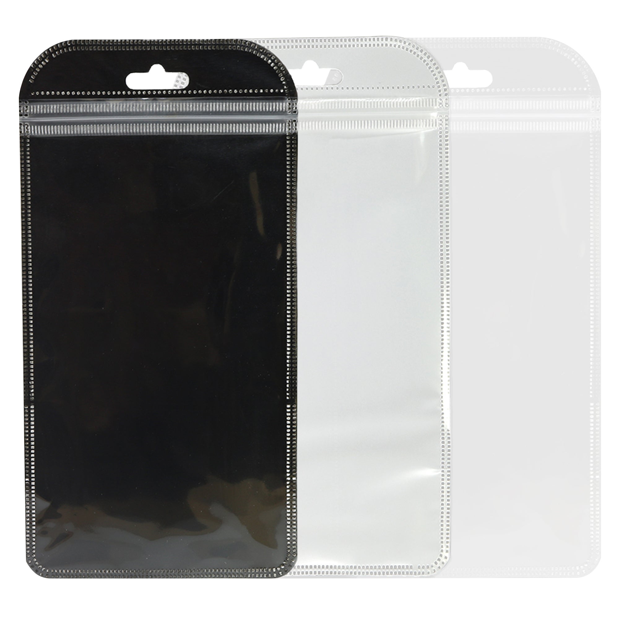 Glossy Transparent Poly Plastic Flat Zipper Seal Bags with