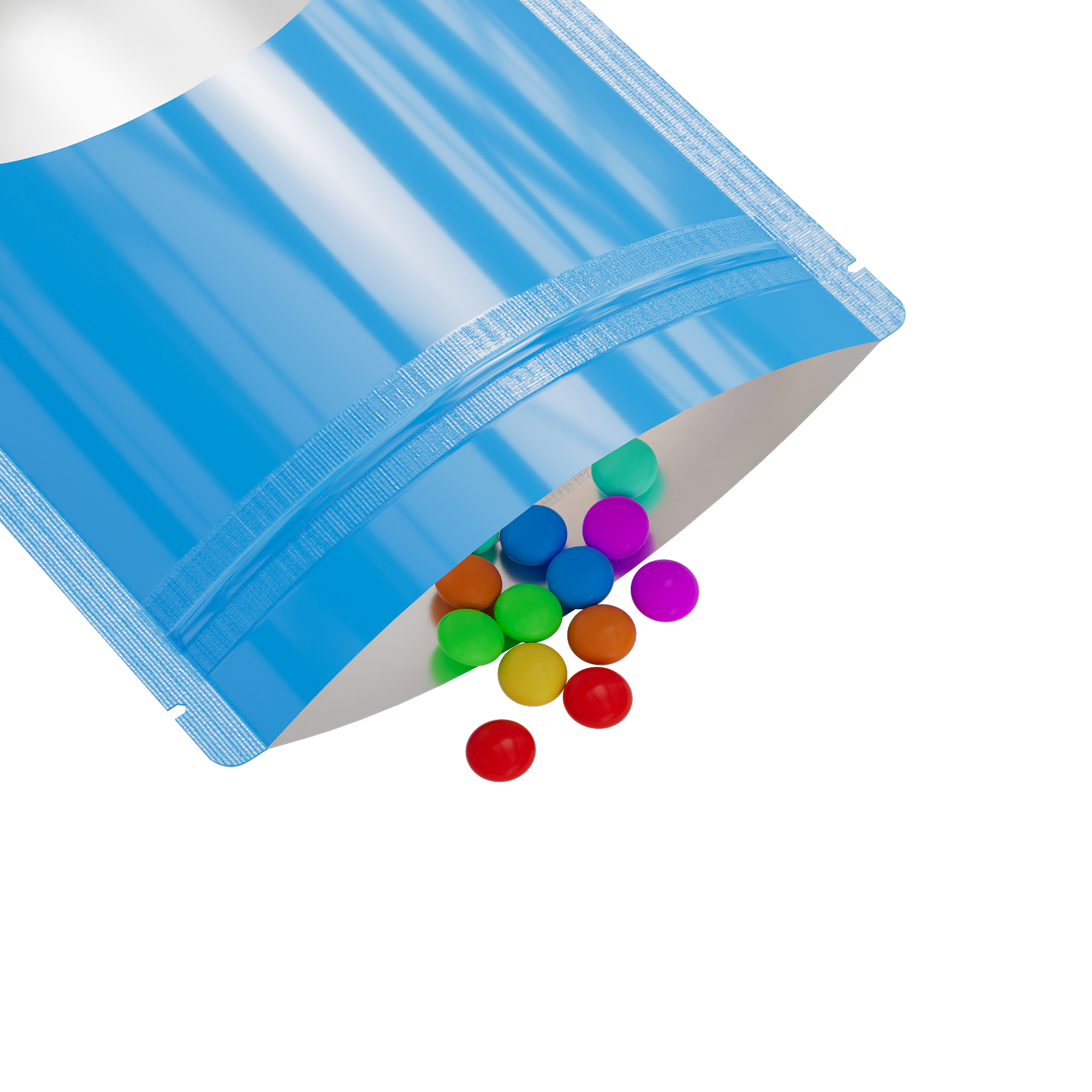 Glossy Wavy Blue Round Window Plastic and Mylar Stand Strong Glossy Wavy Blue Round Window Plastic and Mylar Stand Strong