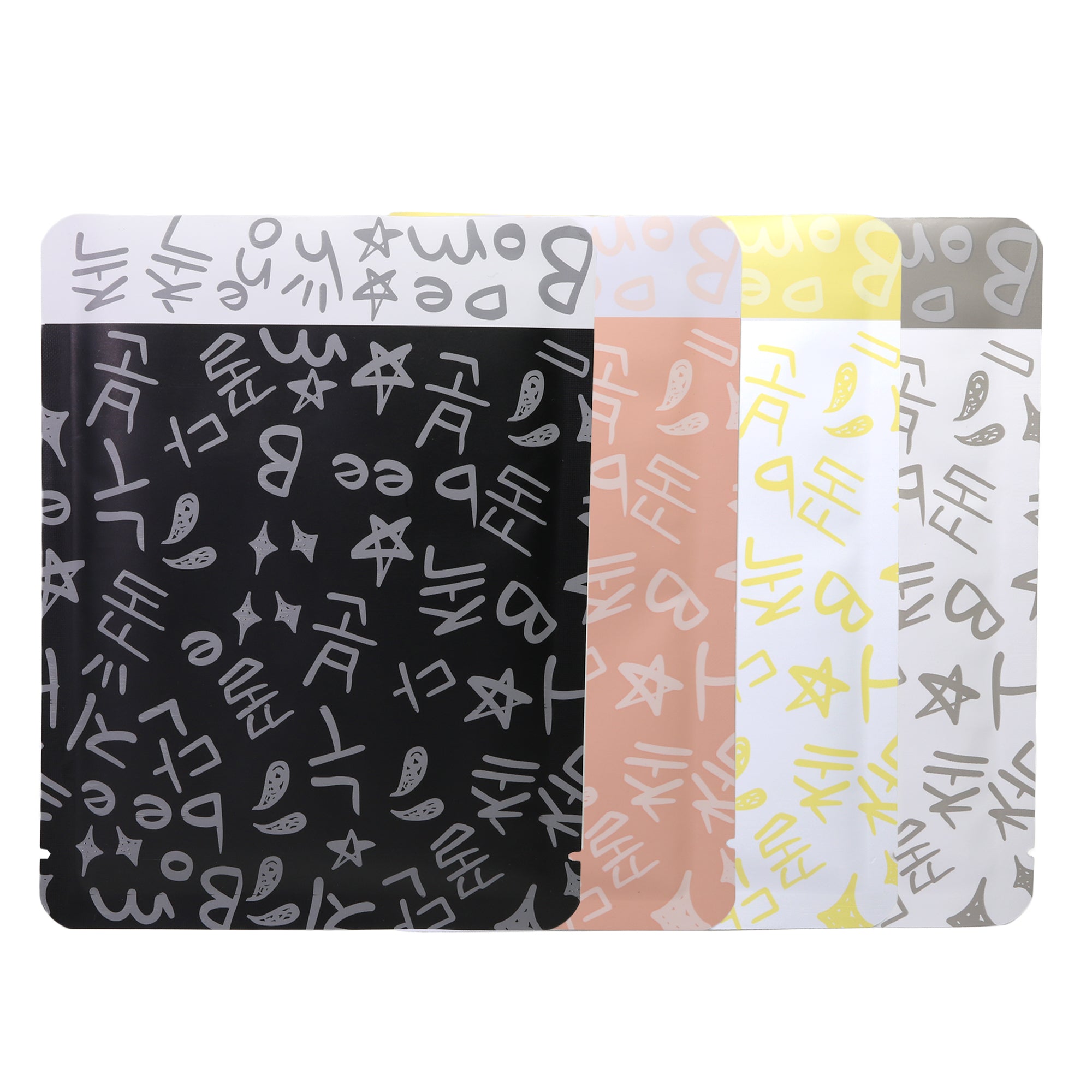 Graffiti Letters Design Aluminum Open Top Bags
