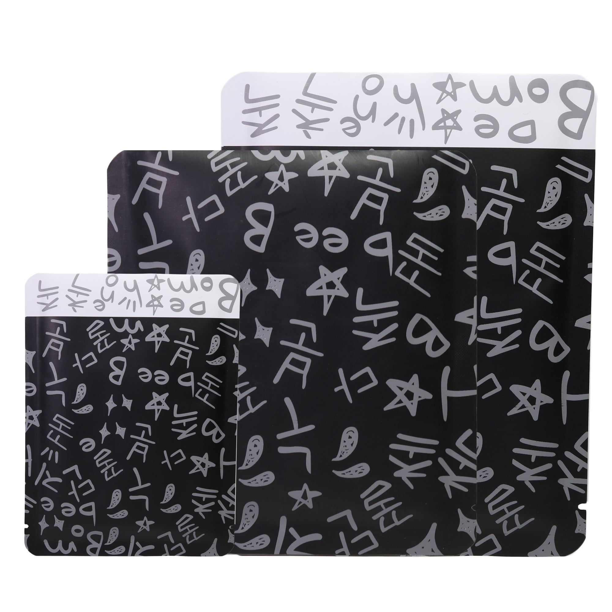 Graffiti Letters Design Aluminum Open Top Bags Graffiti Letters Design Aluminum Open Top Bags