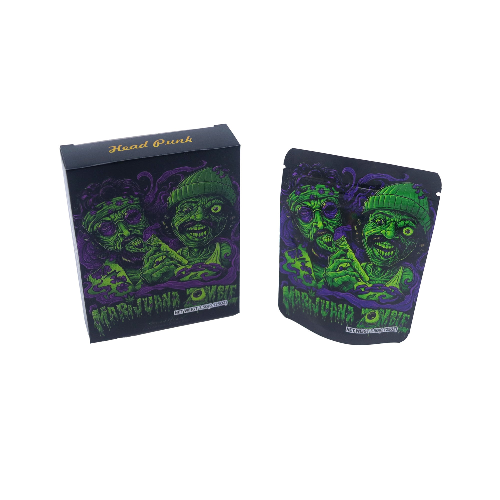 Half Diamond Zombies Smell Proof Metallized Foil Stand