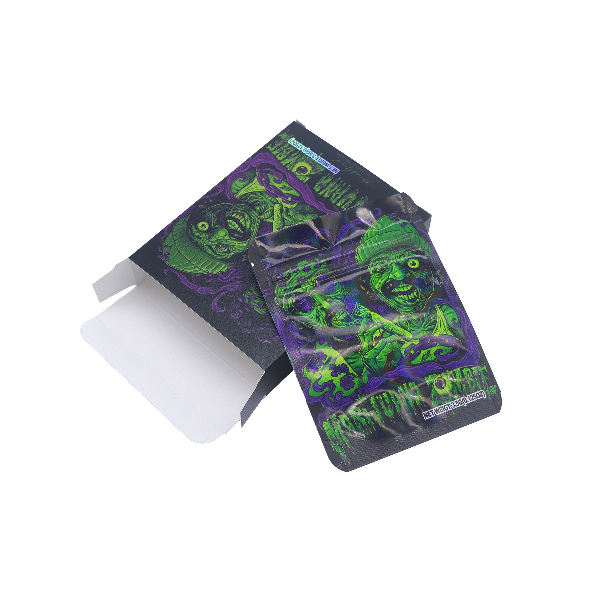 Half Diamond Zombies Smell Proof Metallized Foil Stand Half Diamond Zombies Smell Proof Metallized Foil Stand