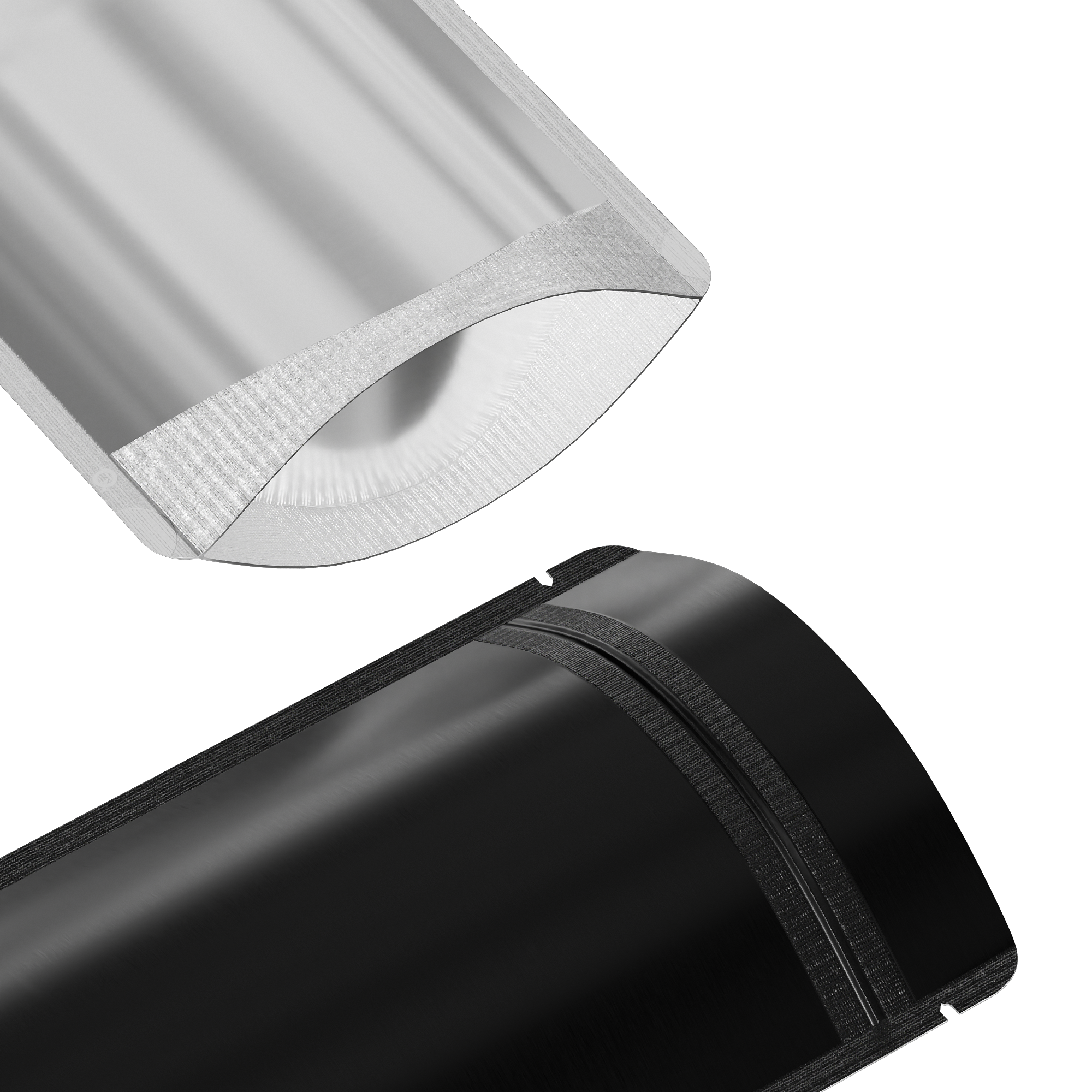 Half Waxed Black Metallic Mylar Stand Strong Bags with Half Waxed Black Metallic Mylar Stand Strong Bags with
