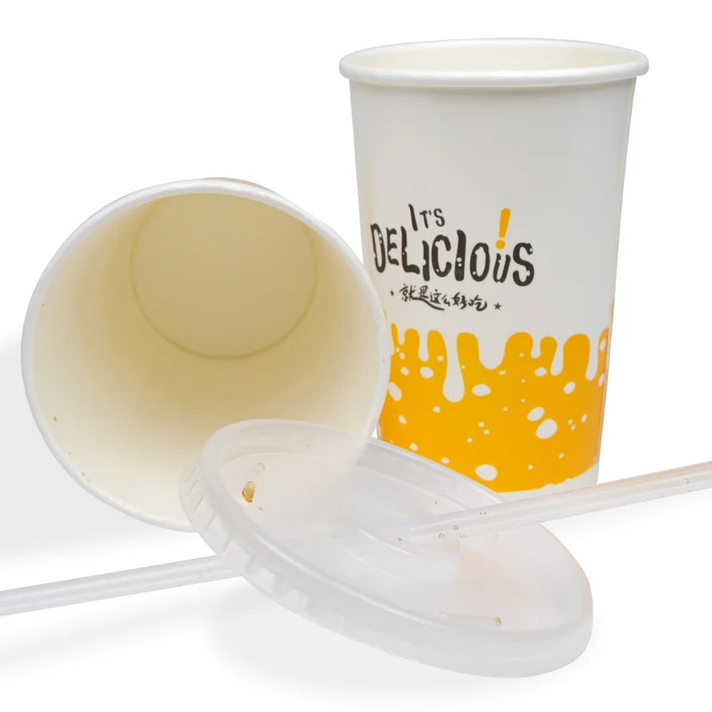 High-End Custom Eco-Friendly Disposable Drink Cups with Lids High-End Custom Eco-Friendly Disposable Drink Cups with Lids