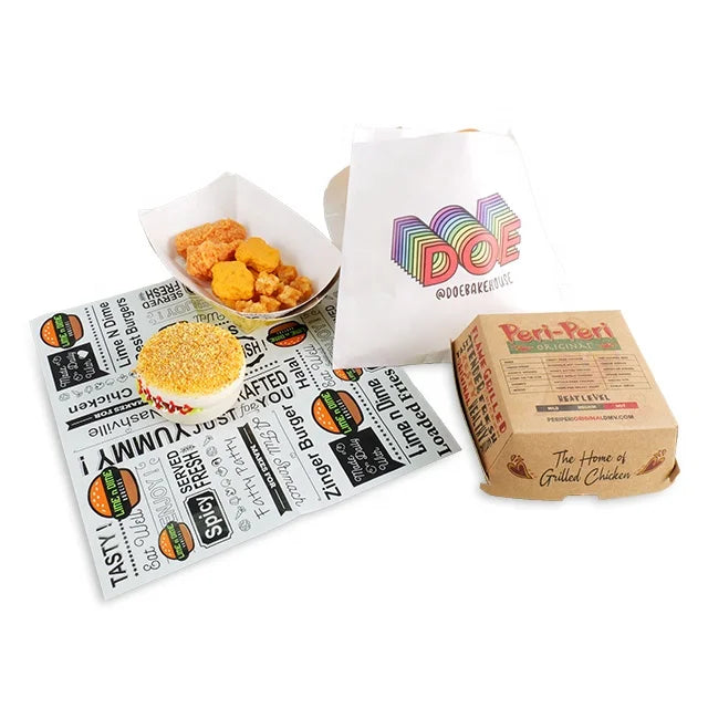 Customized Logo Printed Grease Proof Paper Bag Customized Logo Printed Grease Proof Paper Bag