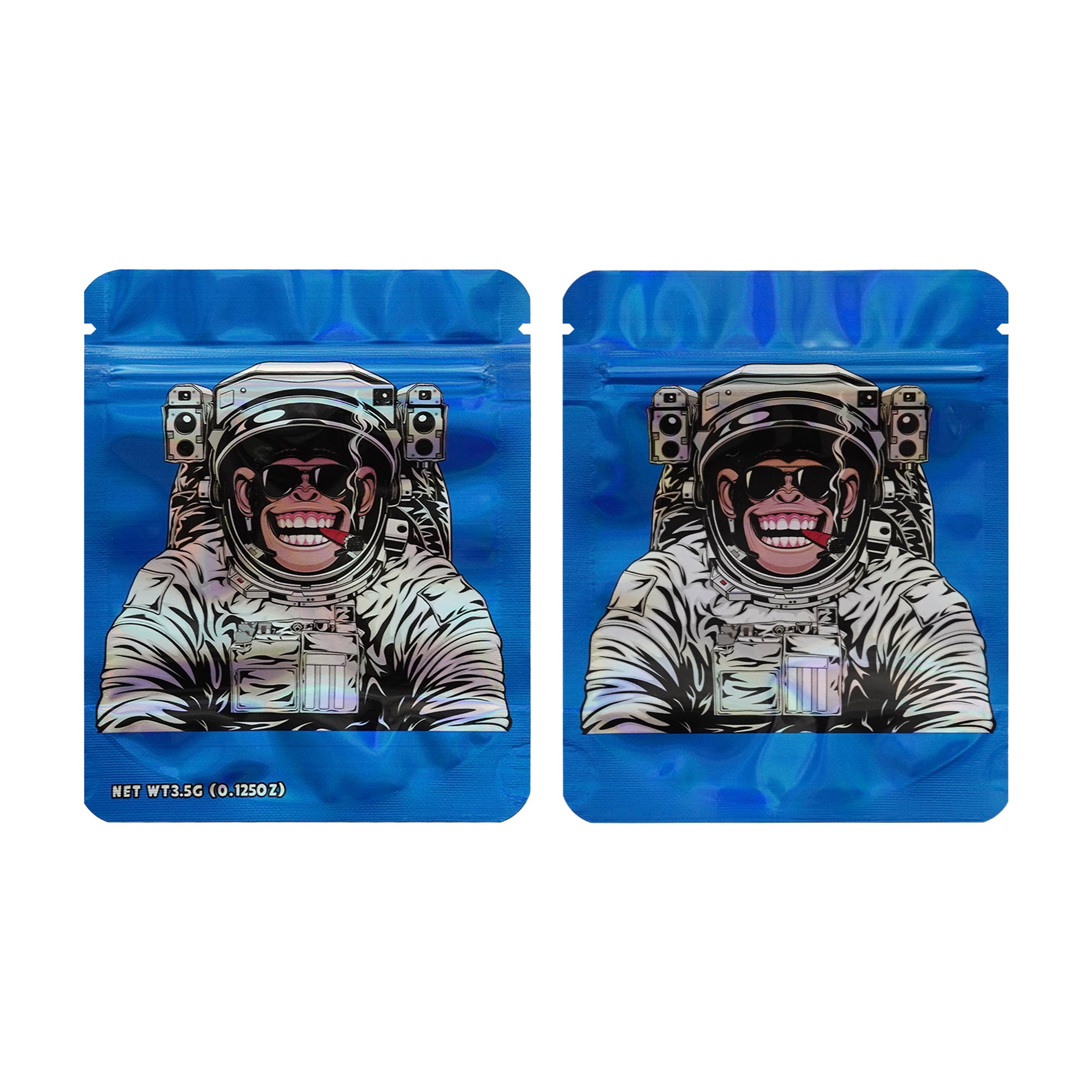 Holographic Ape Design Smell Proof Mylar Foil Stand Strong Holographic Ape Design Smell Proof Mylar Foil Stand Strong