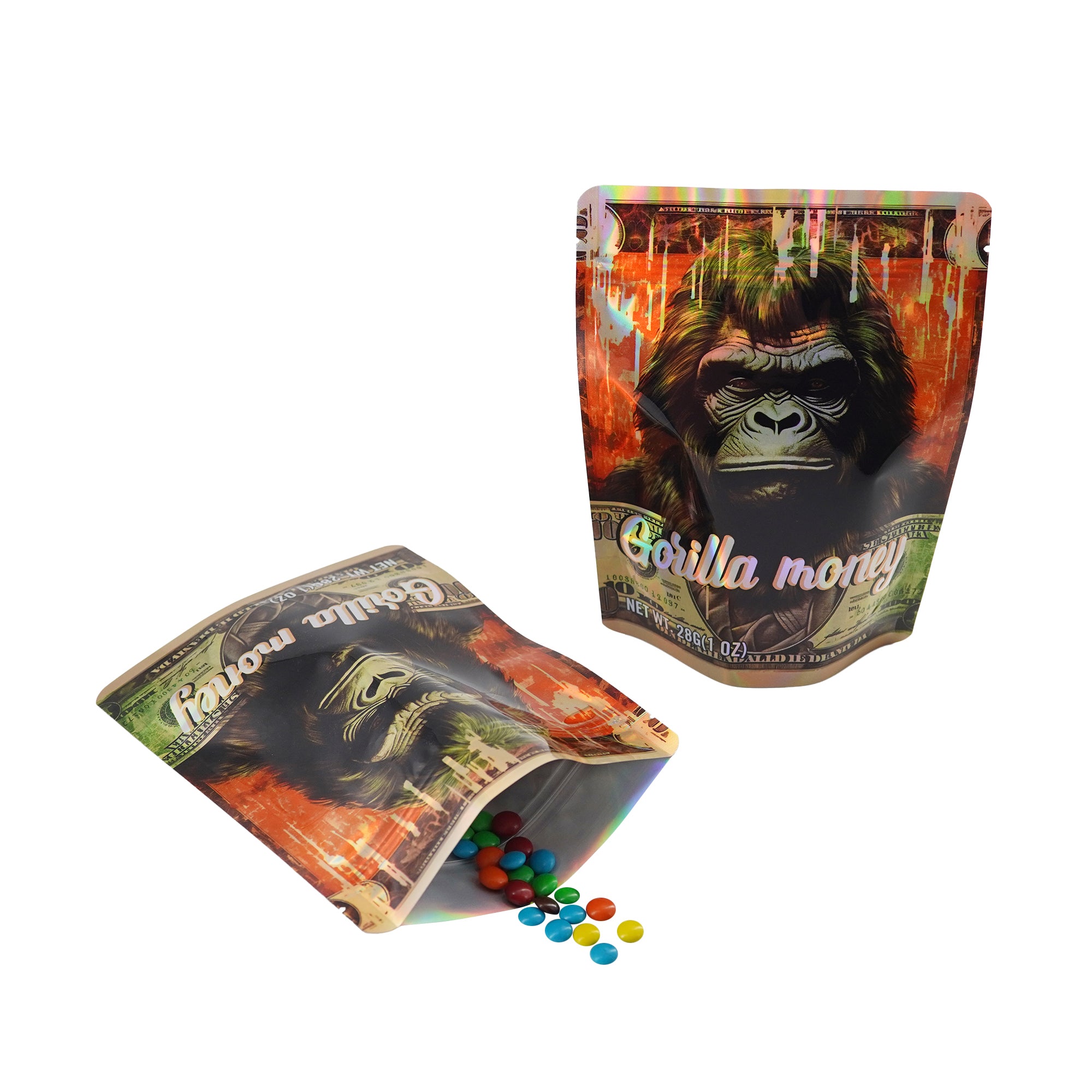 Holographic Assorted Designs Stand Strong Smell Proof Mylar Holographic Assorted Designs Stand Strong Smell Proof Mylar