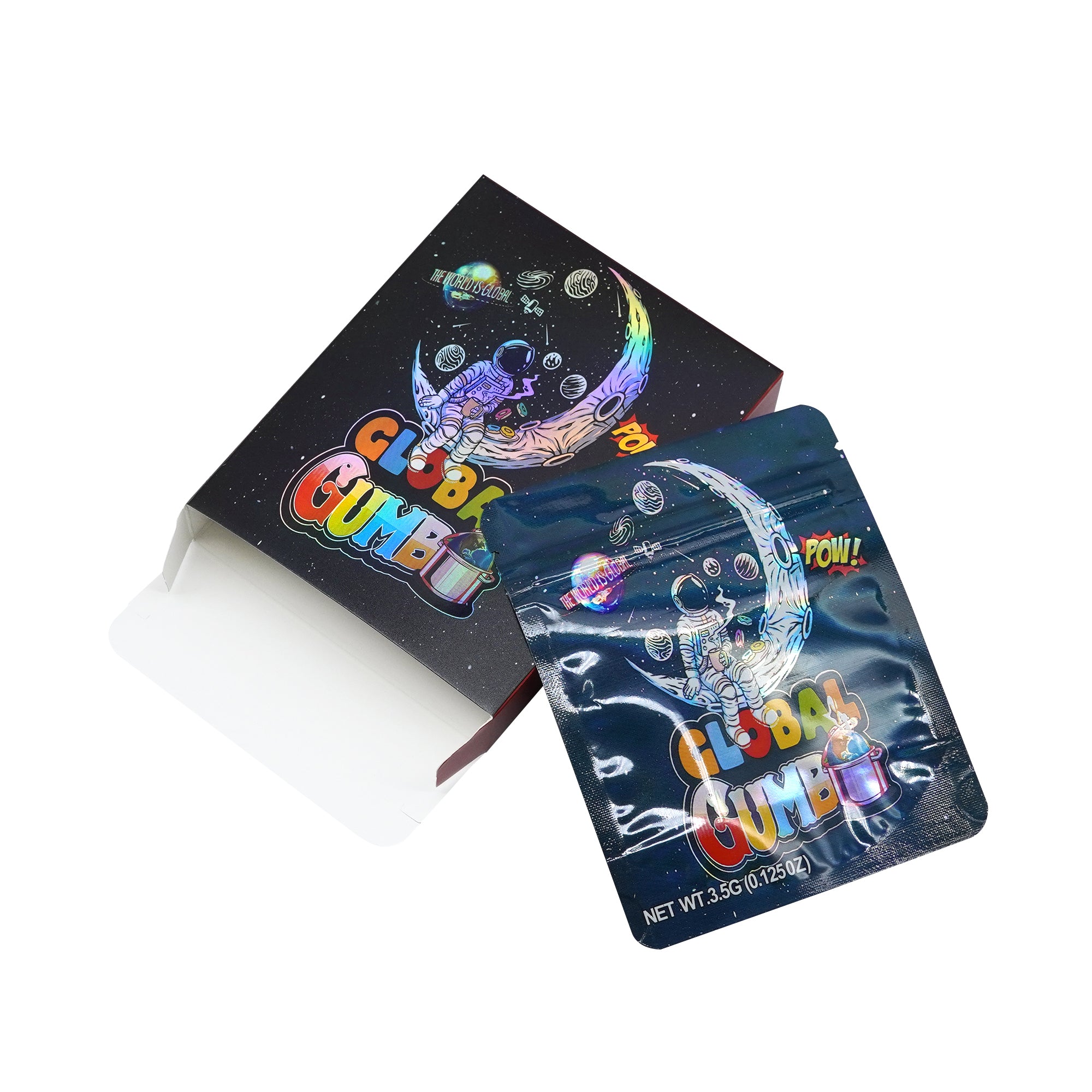 Holographic Astronaut Smell Proof Metallized Foil Stand Holographic Astronaut Smell Proof Metallized Foil Stand