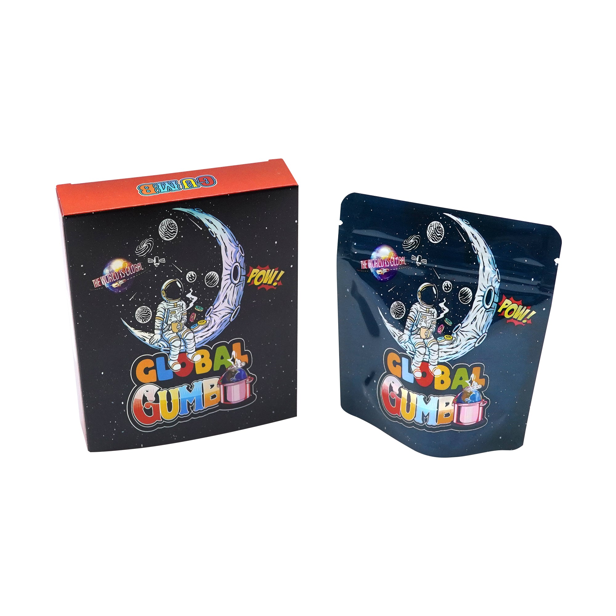 Holographic Astronaut Smell Proof Metallized Foil Stand Holographic Astronaut Smell Proof Metallized Foil Stand