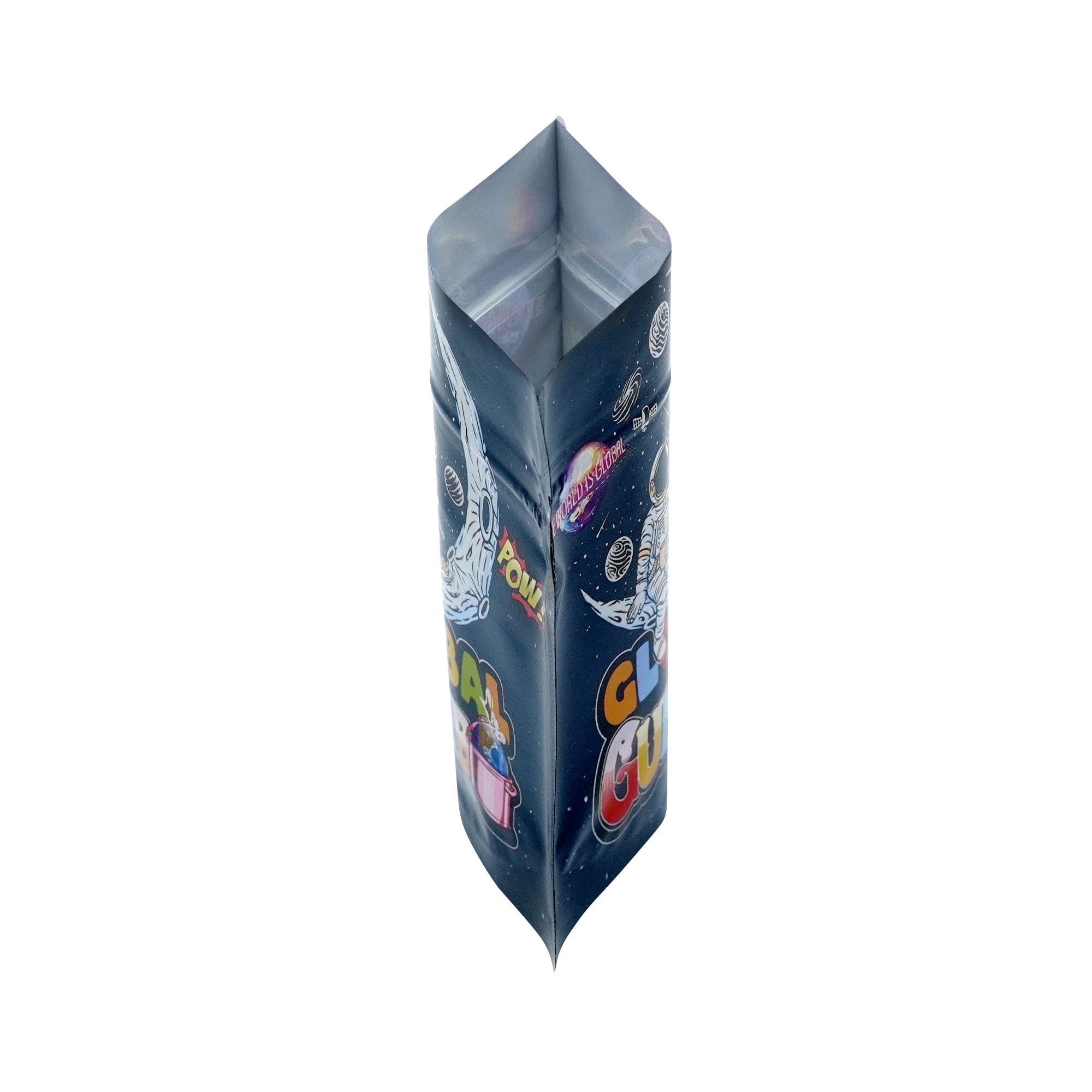 Holographic Astronaut Smell Proof Metallized Foil Stand Holographic Astronaut Smell Proof Metallized Foil Stand