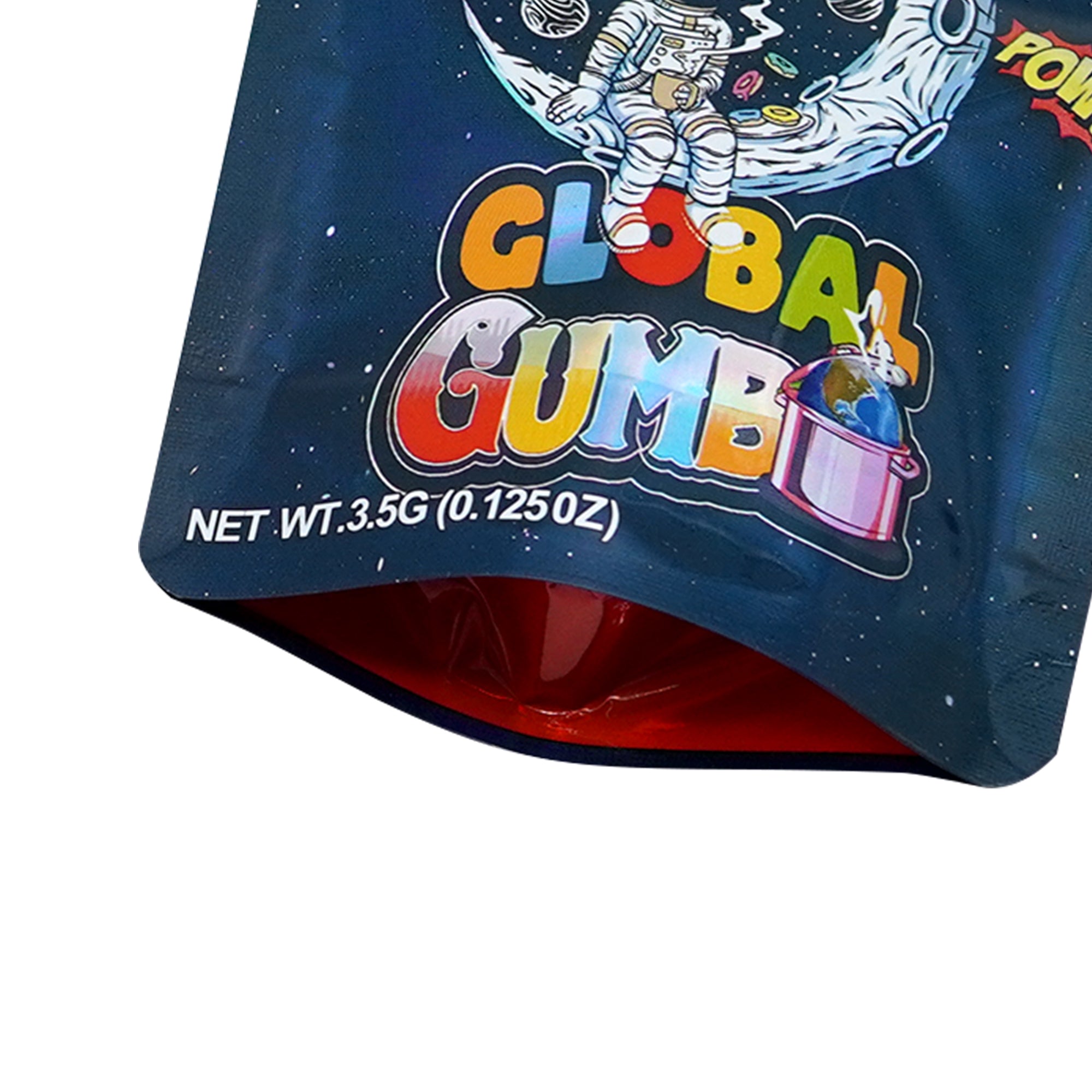 Holographic Astronaut Smell Proof Metallized Foil Stand Holographic Astronaut Smell Proof Metallized Foil Stand