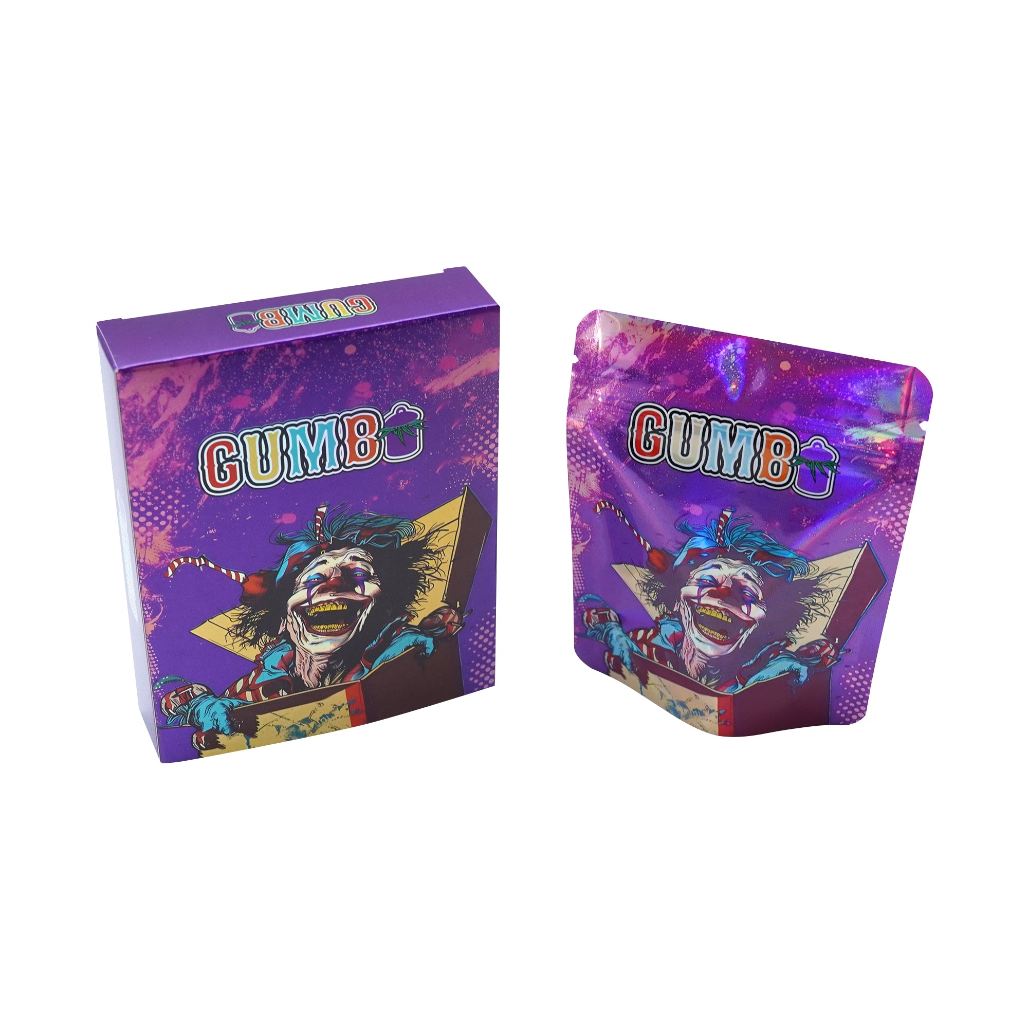 Holographic Clown Smell Proof Metallized Foil Stand Strong