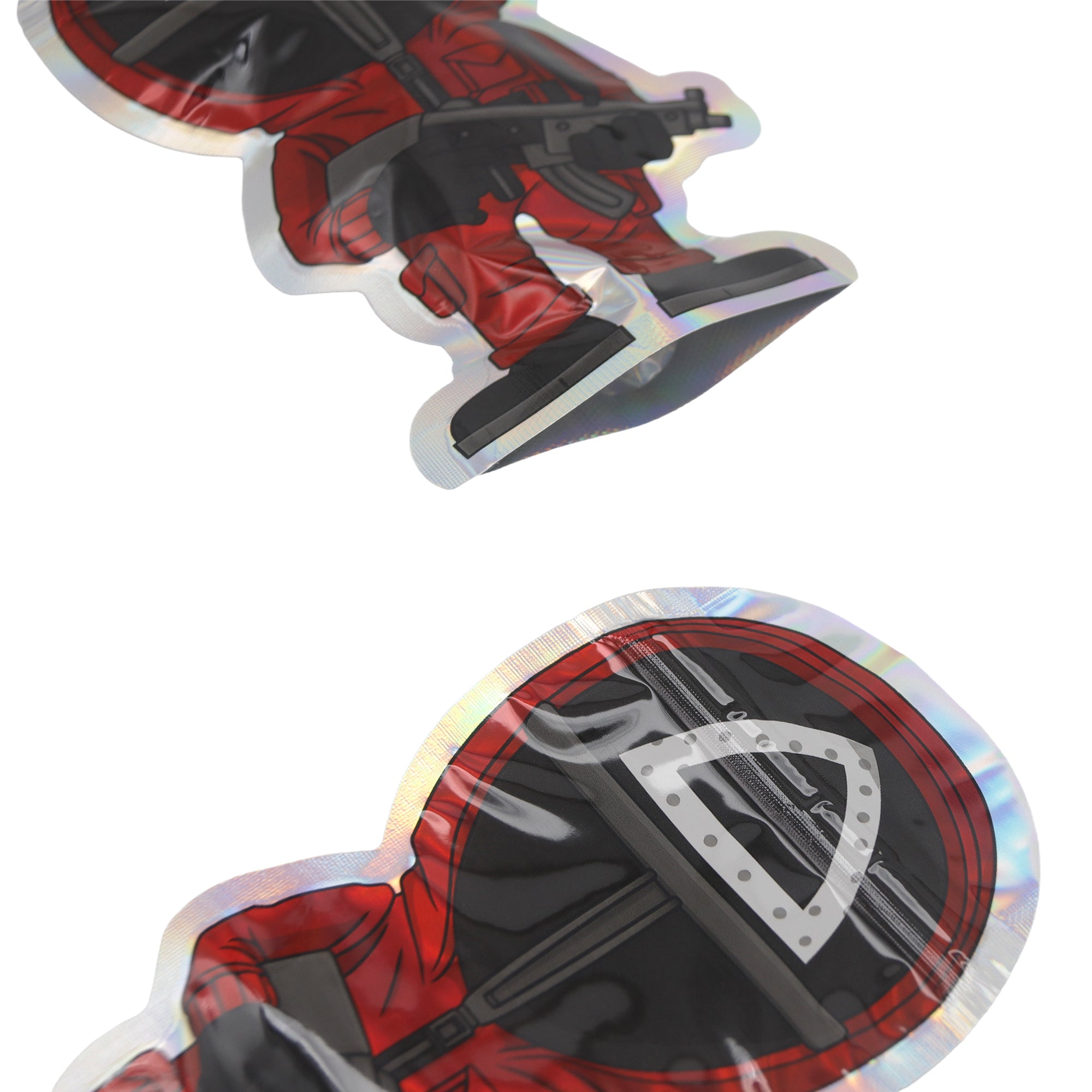 Holographic Die Cut Pink Guard Smell Proof Metallized Foil Holographic Die Cut Pink Guard Smell Proof Metallized Foil