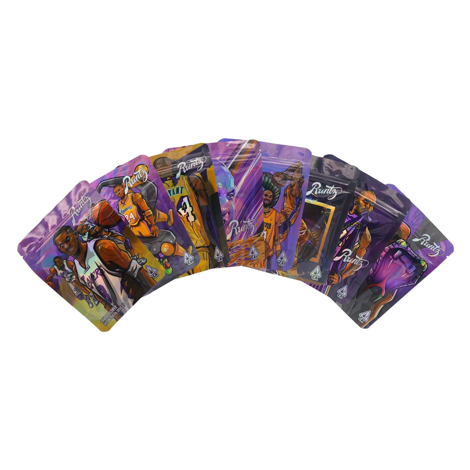 Holographic LA Team Smell Proof Metallized Foil Stand Strong Holographic LA Team Smell Proof Metallized Foil Stand Strong