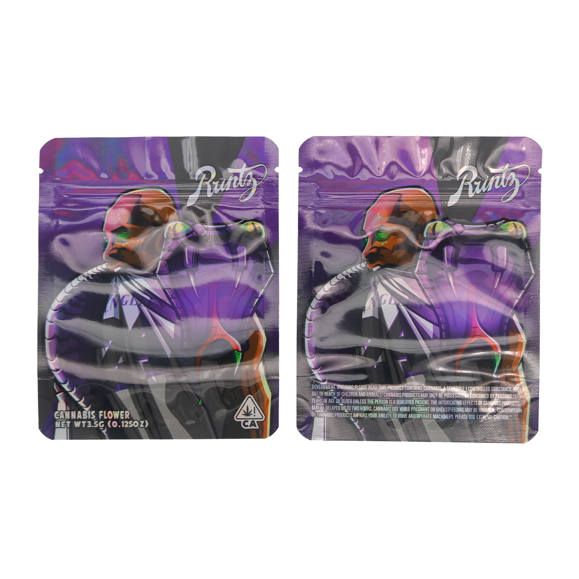 Holographic LA Team Smell Proof Metallized Foil Stand Strong Holographic LA Team Smell Proof Metallized Foil Stand Strong