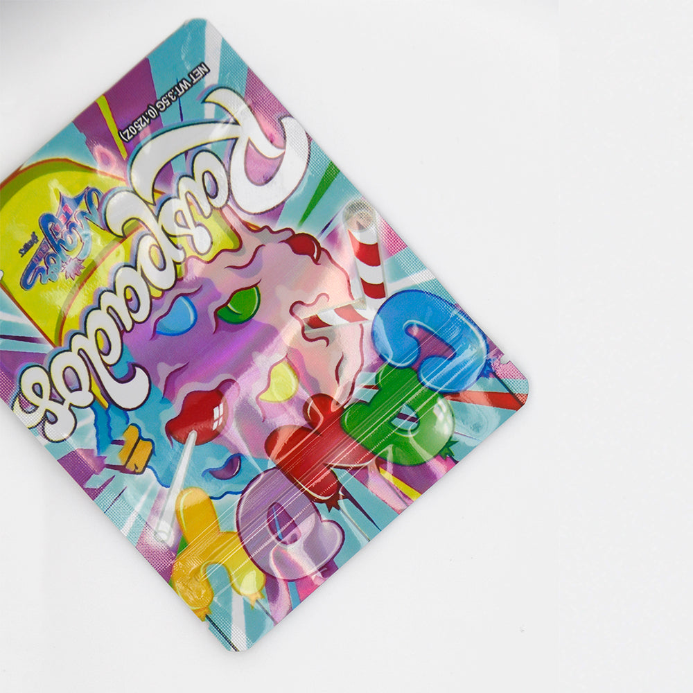 Holographic Shaved Ice Smell Proof Metallized Foil Stand Holographic Shaved Ice Smell Proof Metallized Foil Stand