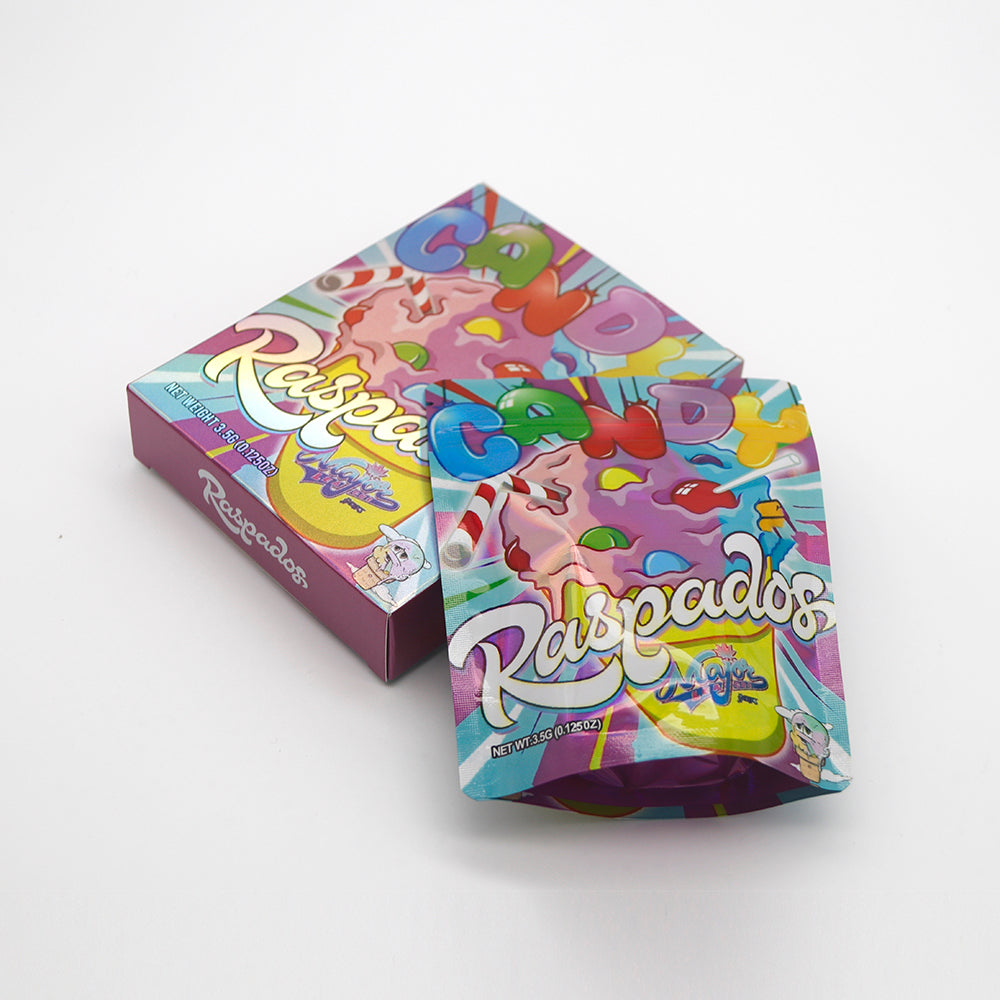 Holographic Shaved Ice Smell Proof Metallized Foil Stand Holographic Shaved Ice Smell Proof Metallized Foil Stand