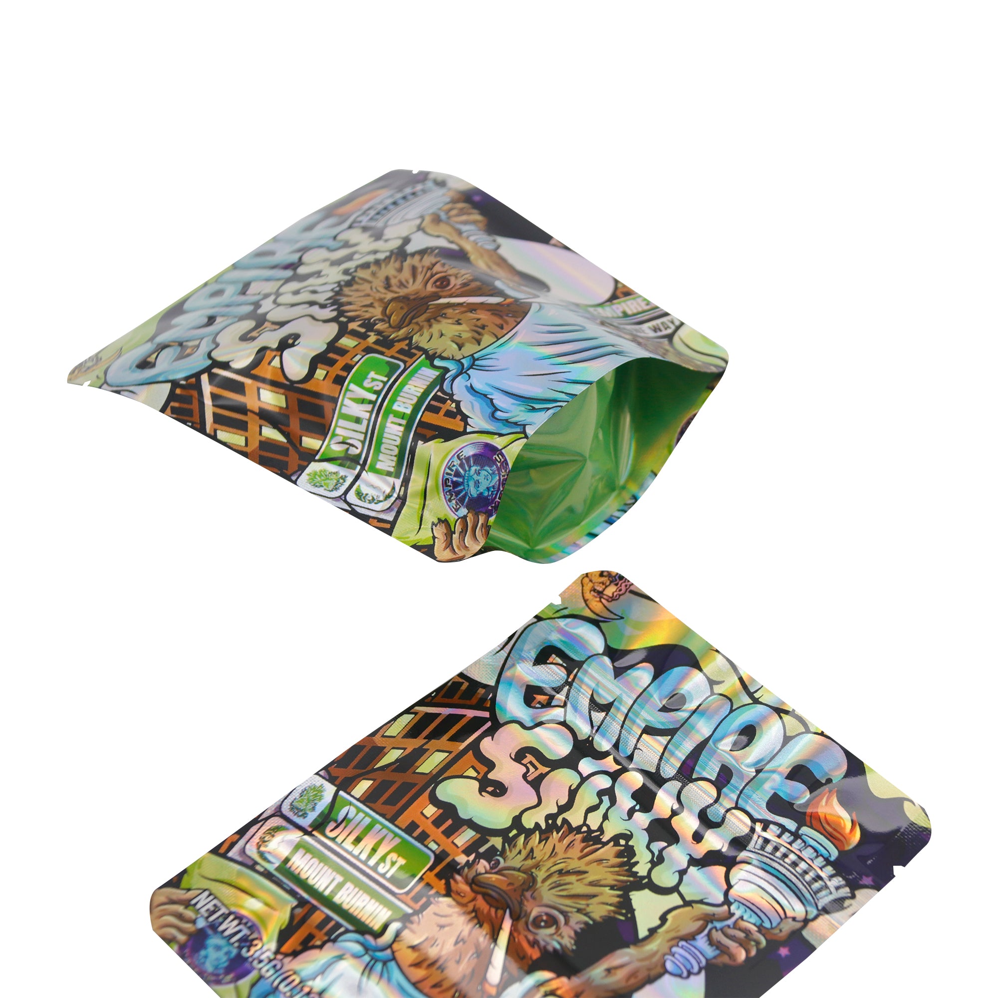 Holographic Silky Smell Proof Metallized Foil Stand Strong Holographic Silky Smell Proof Metallized Foil Stand Strong