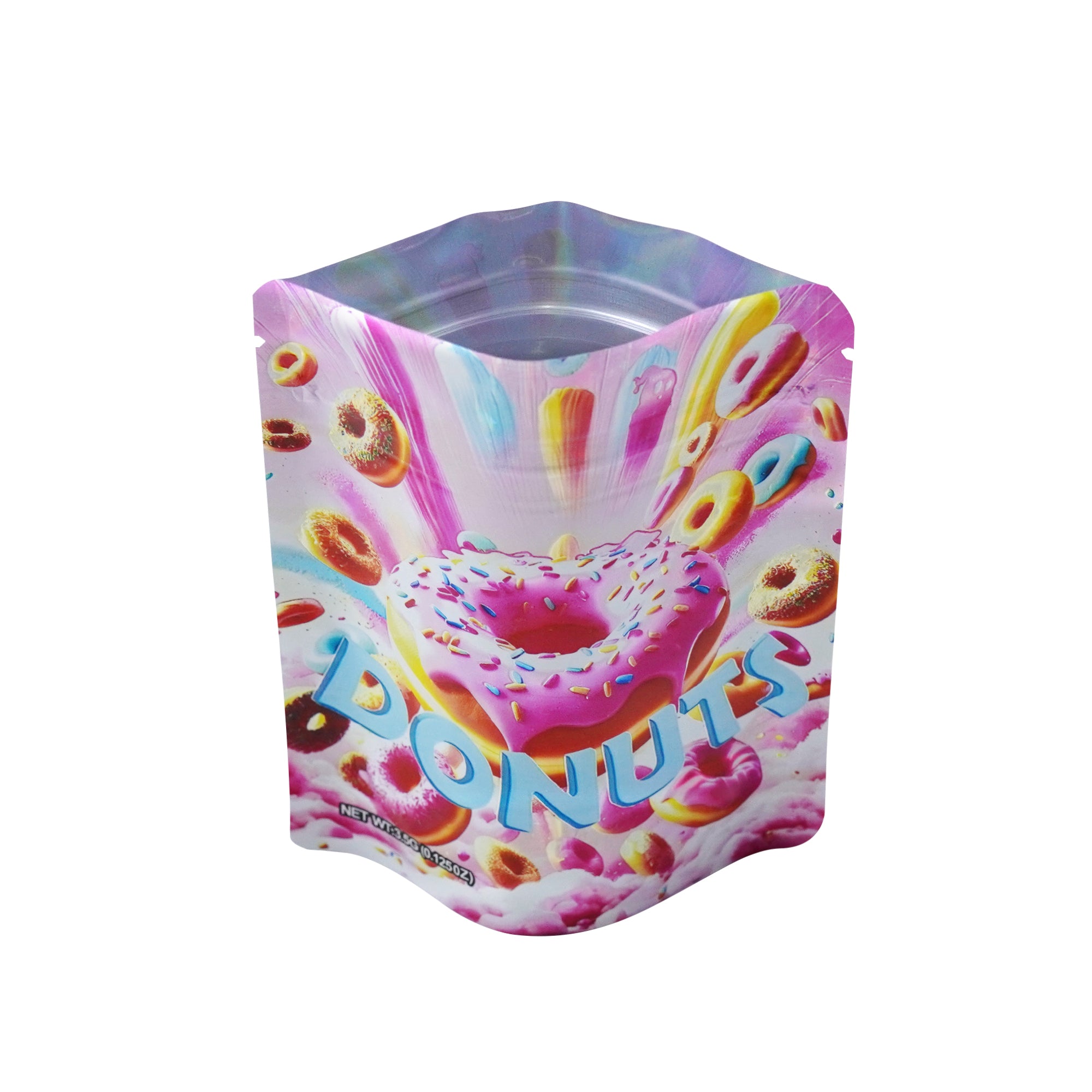 Holographic Sprinkle Donuts Smell Proof Metallized Foil Holographic Sprinkle Donuts Smell Proof Metallized Foil