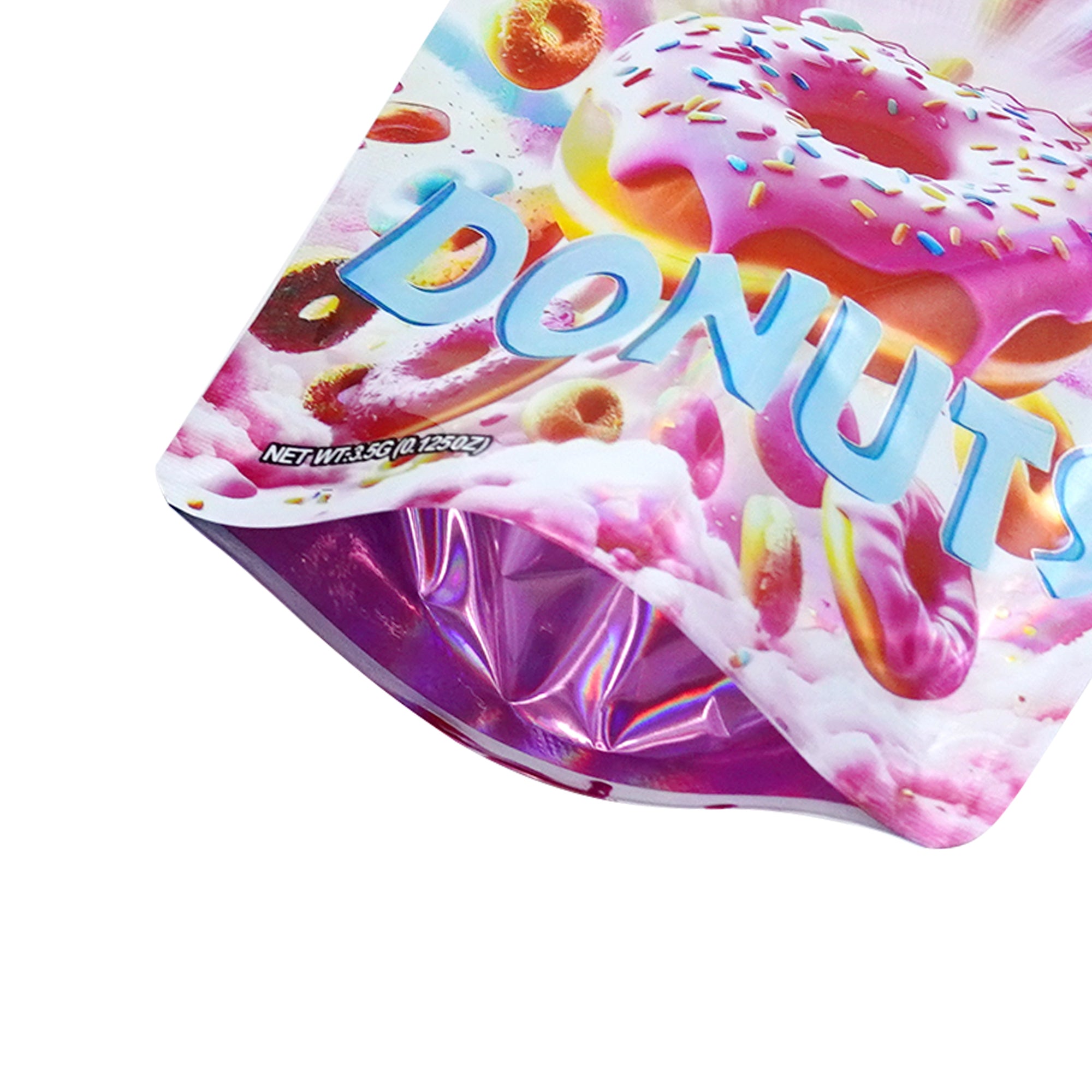 Holographic Sprinkle Donuts Smell Proof Metallized Foil Holographic Sprinkle Donuts Smell Proof Metallized Foil