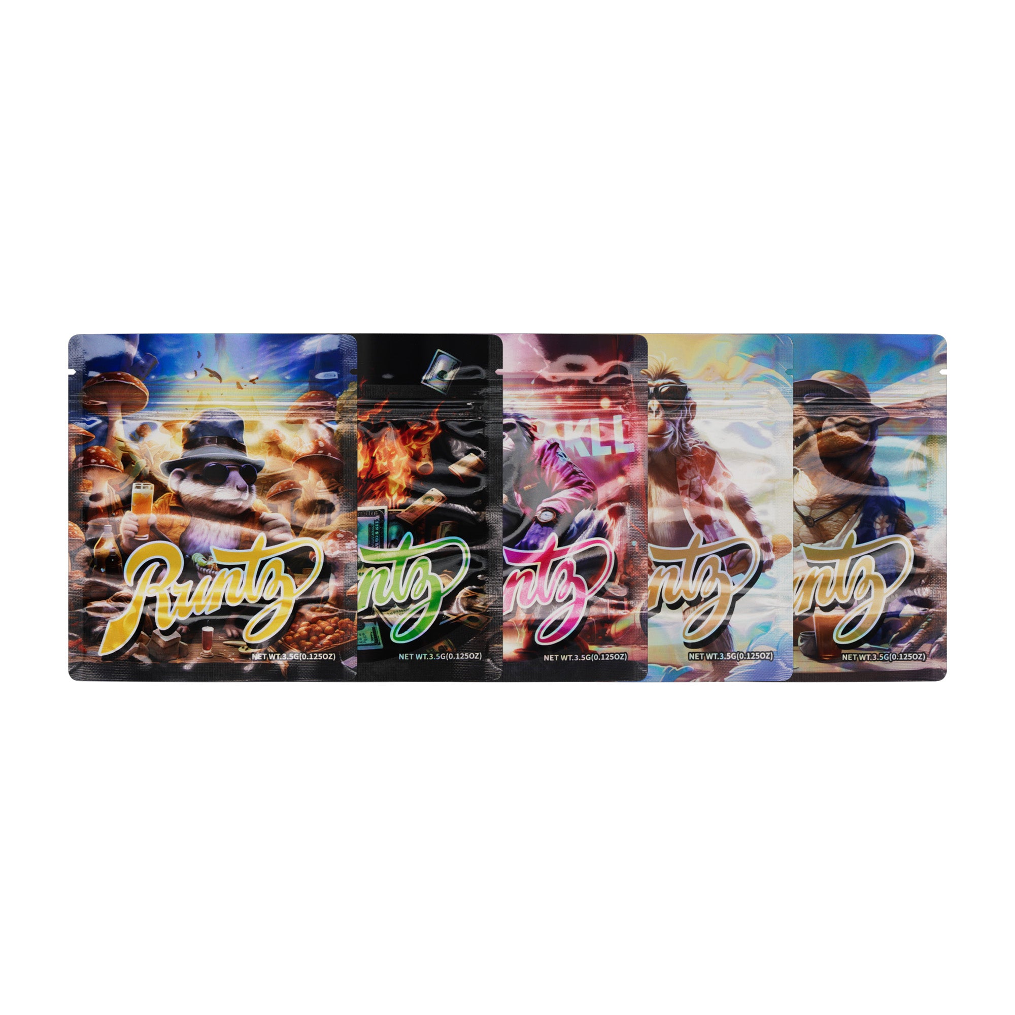 Holographic Street Galaxy Smell Proof Metallized Stand Holographic Street Galaxy Smell Proof Metallized Stand