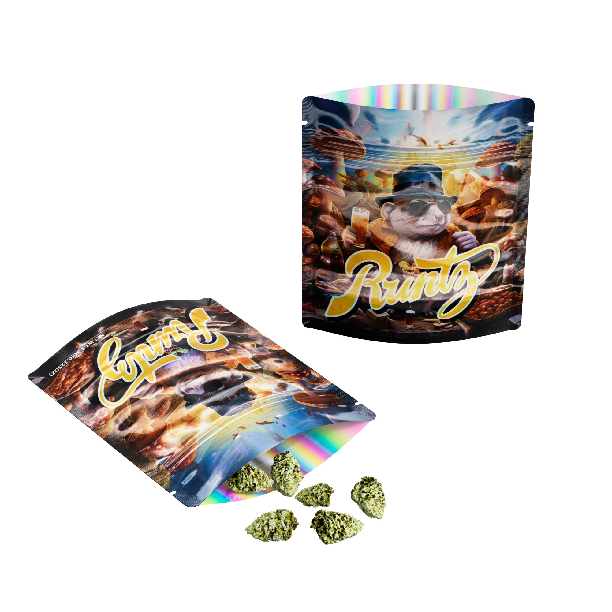 Holographic Street Galaxy Smell Proof Metallized Stand Holographic Street Galaxy Smell Proof Metallized Stand
