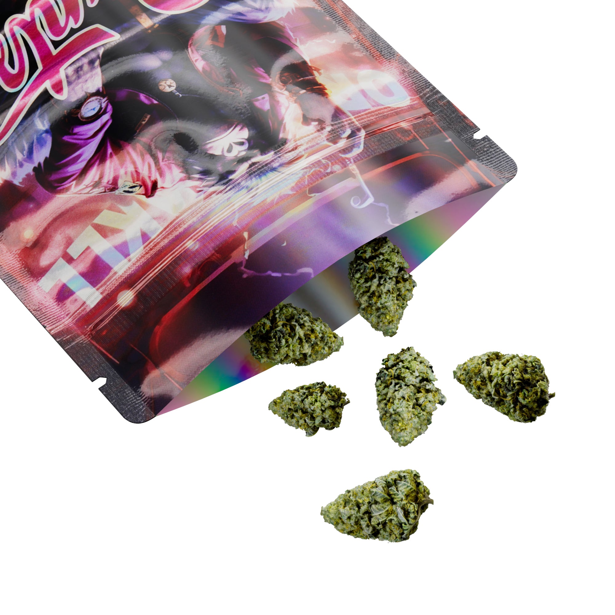 Holographic Street Galaxy Smell Proof Metallized Stand Holographic Street Galaxy Smell Proof Metallized Stand