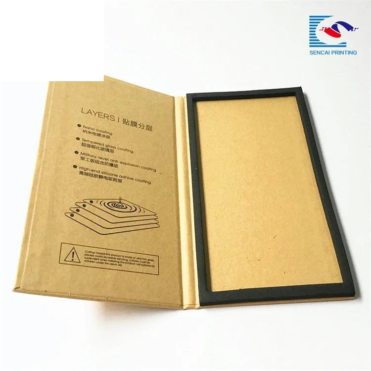 Custom logo Screen Protector Book Shape Paper Packaging Box Custom logo Screen Protector Book Shape Paper Packaging Box