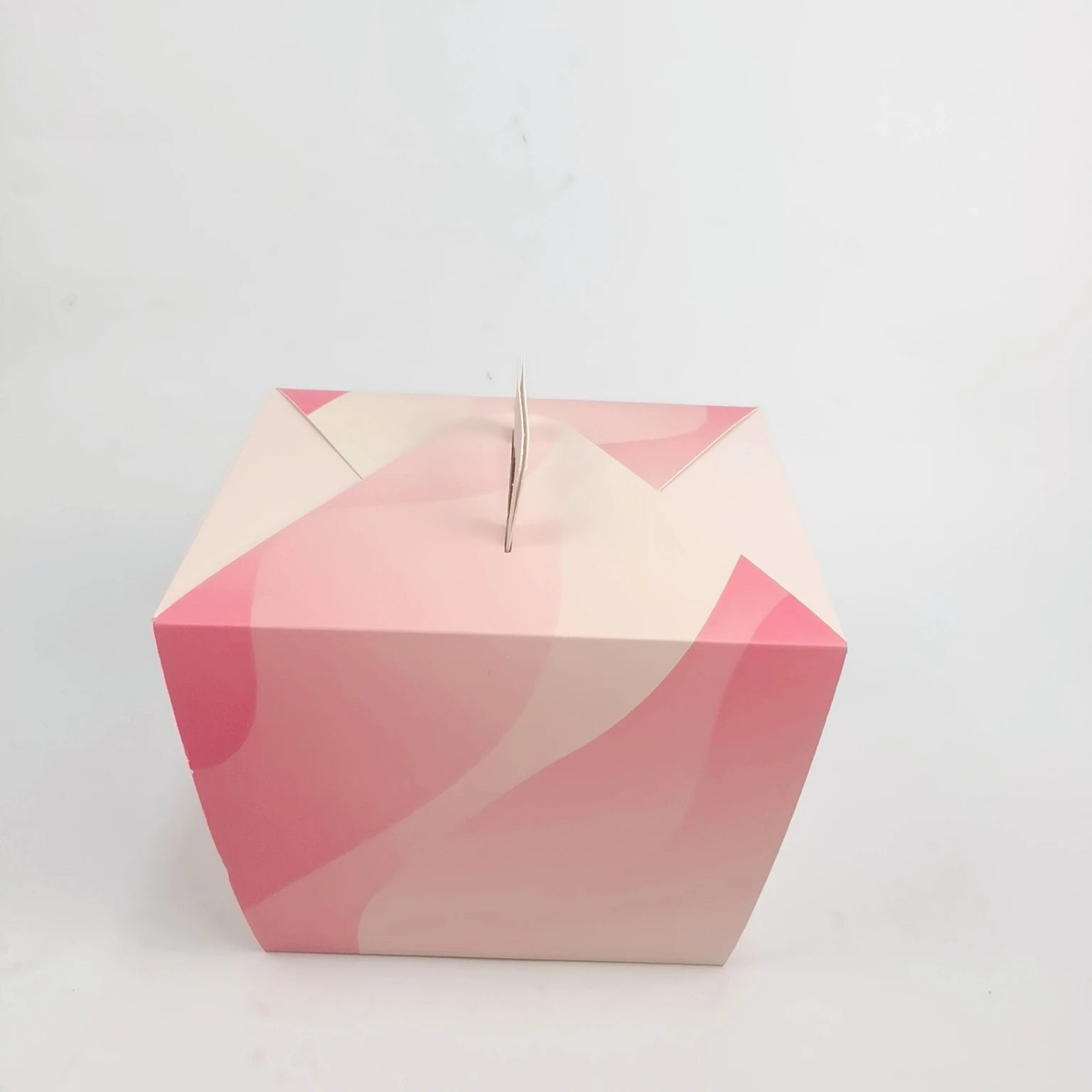 Pink Custom Printed Logo Food Grade Art Paper Cake Box With Pink Custom Printed Logo Food Grade Art Paper Cake Box With
