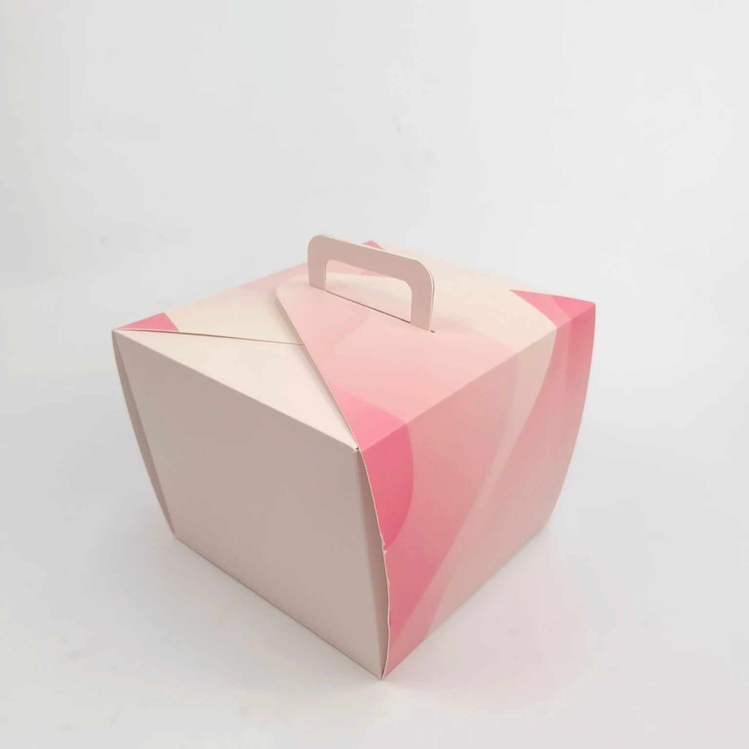 Pink Custom Printed Logo Food Grade Art Paper Cake Box With Pink Custom Printed Logo Food Grade Art Paper Cake Box With