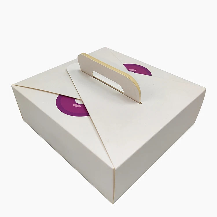 Recyclable Customized Cake Food Art Paper Packaging Box with Recyclable Customized Cake Food Art Paper Packaging Box with