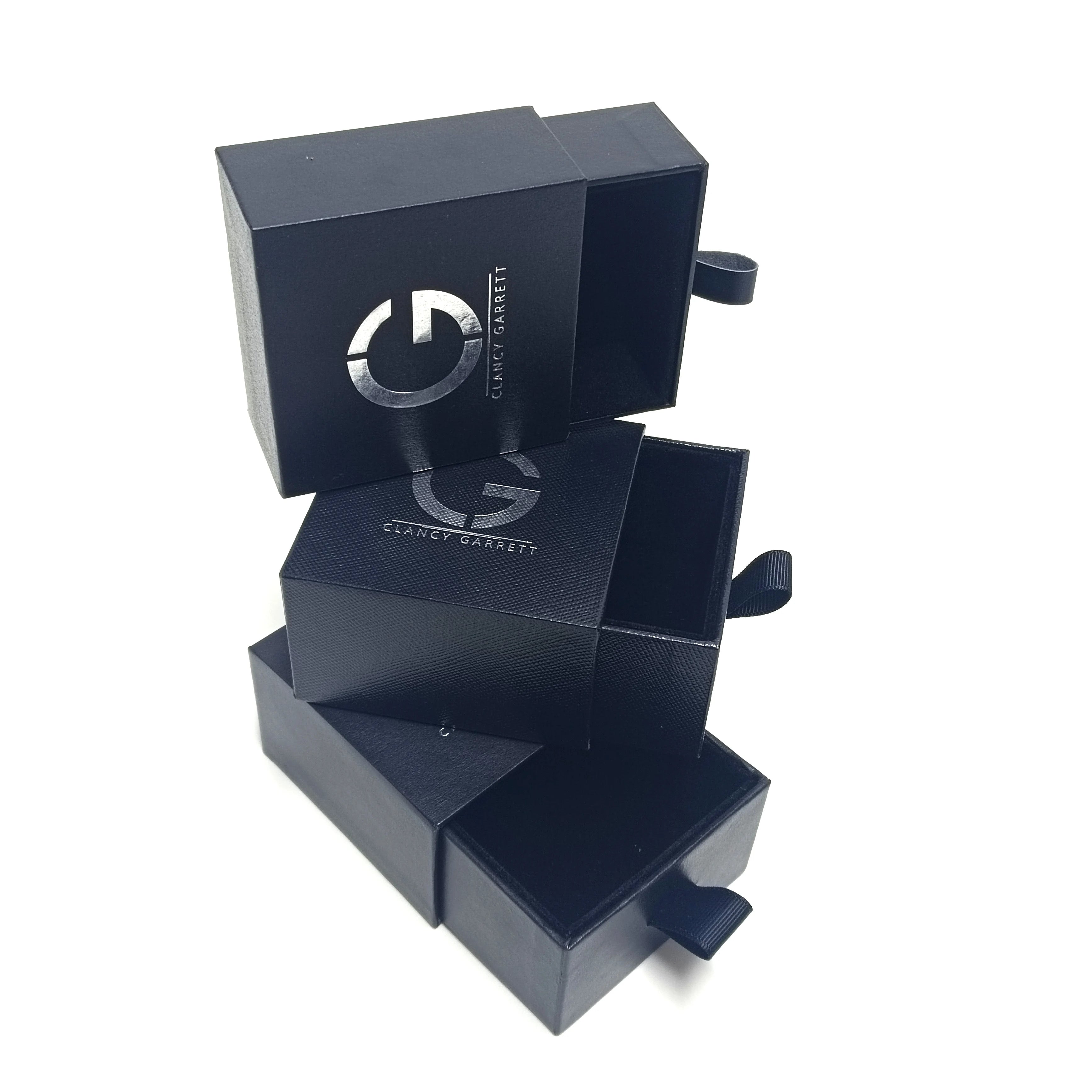 Luxury Necklace Black Cardboard Square Gift Box With Bag Luxury Necklace Black Cardboard Square Gift Box With Bag