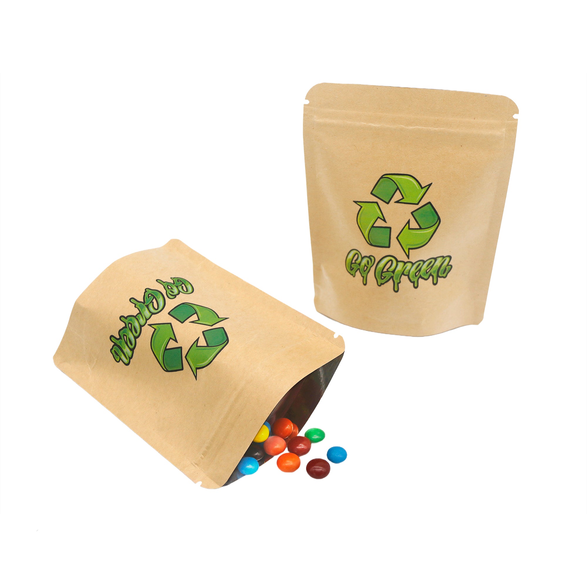 Krafty Brown Green Smell Proof Metallic Foil Stand Strong Krafty Brown Green Smell Proof Metallic Foil Stand Strong
