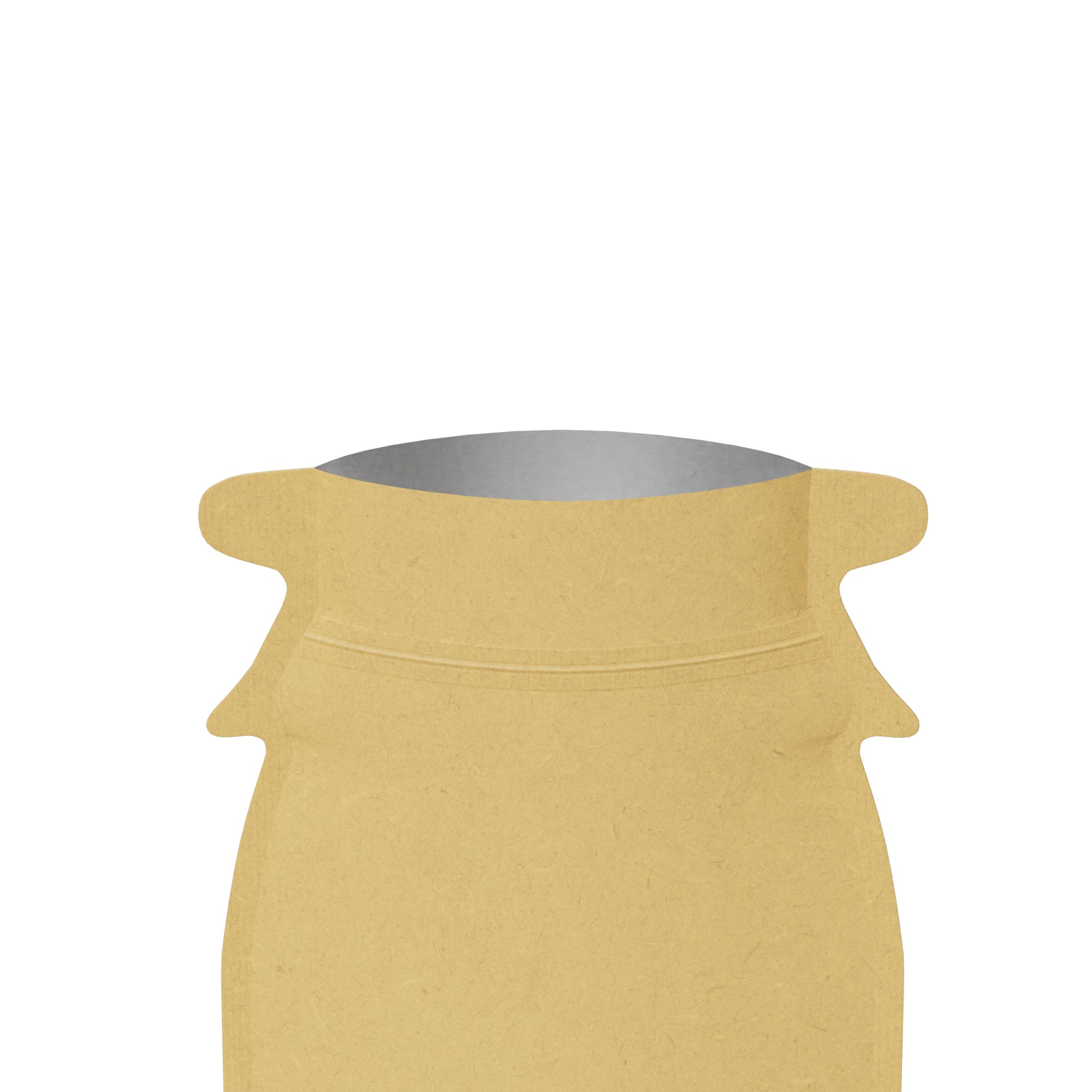 Krafty Brown with Inner Metallic Foil Bottle Shaped Stand Krafty Brown with Inner Metallic Foil Bottle Shaped Stand