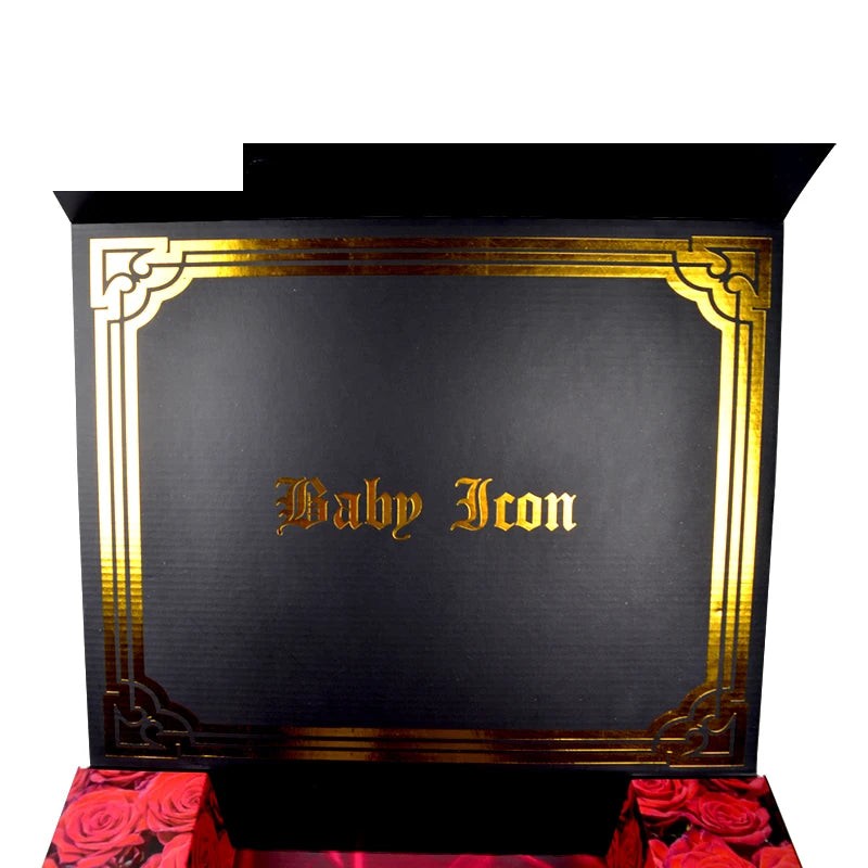 Luxury Customized Shape Matte Black Box With Gold Foil Luxury Customized Shape Matte Black Box With Gold Foil