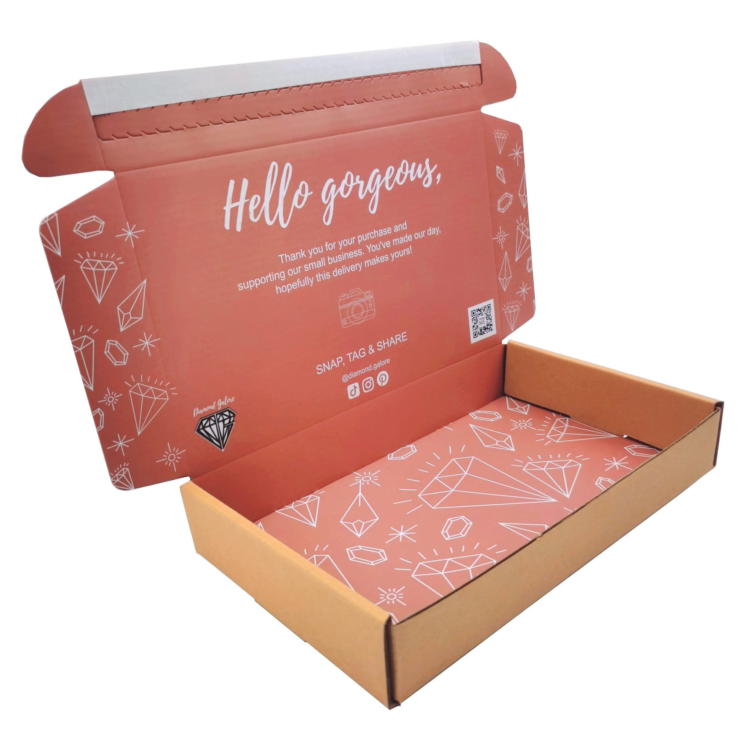 Luxury Printed Custom Shipping Box Mailer with Tear Strip Luxury Printed Custom Shipping Box Mailer with Tear Strip