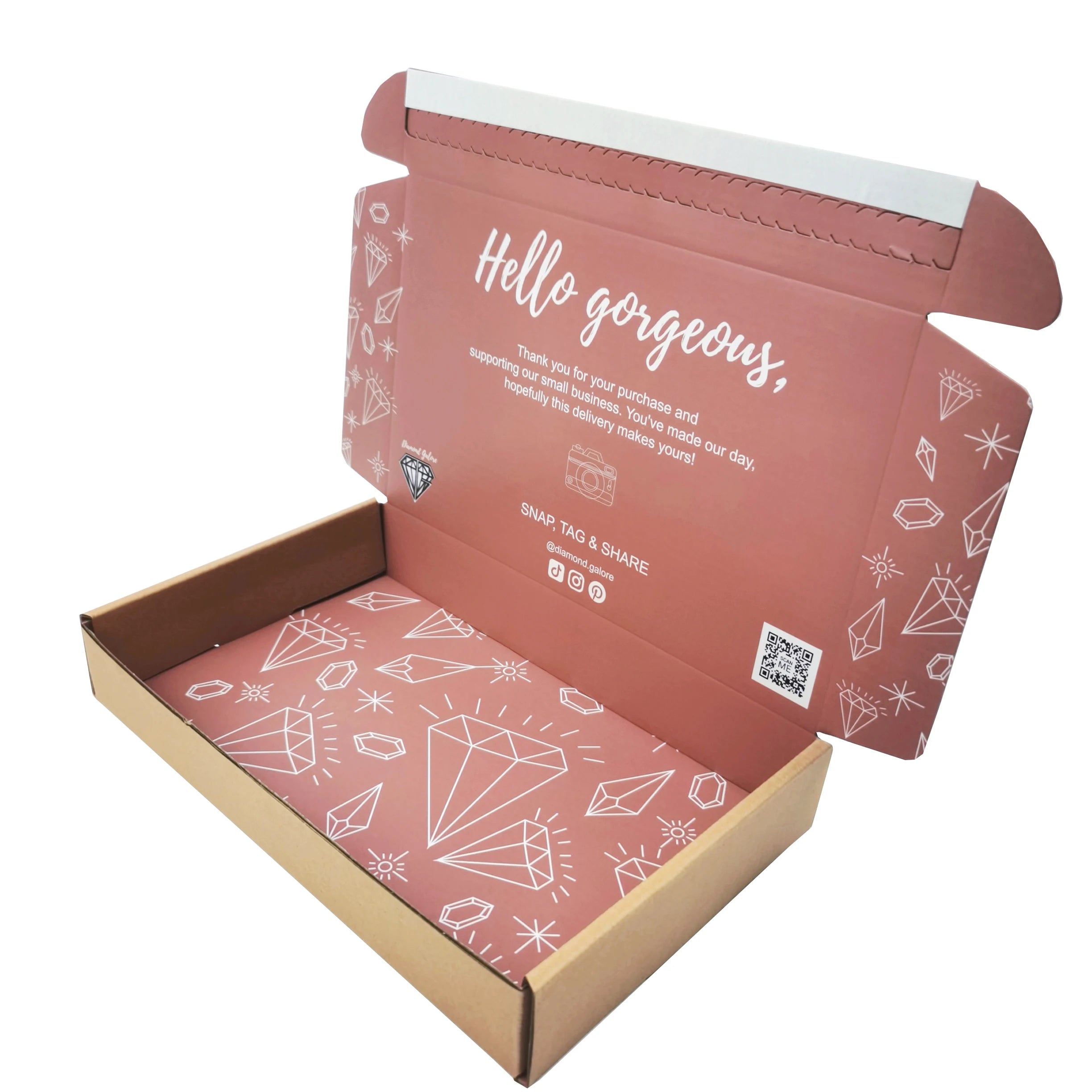 Luxury Printed Custom Shipping Box Mailer with Tear Strip Luxury Printed Custom Shipping Box Mailer with Tear Strip